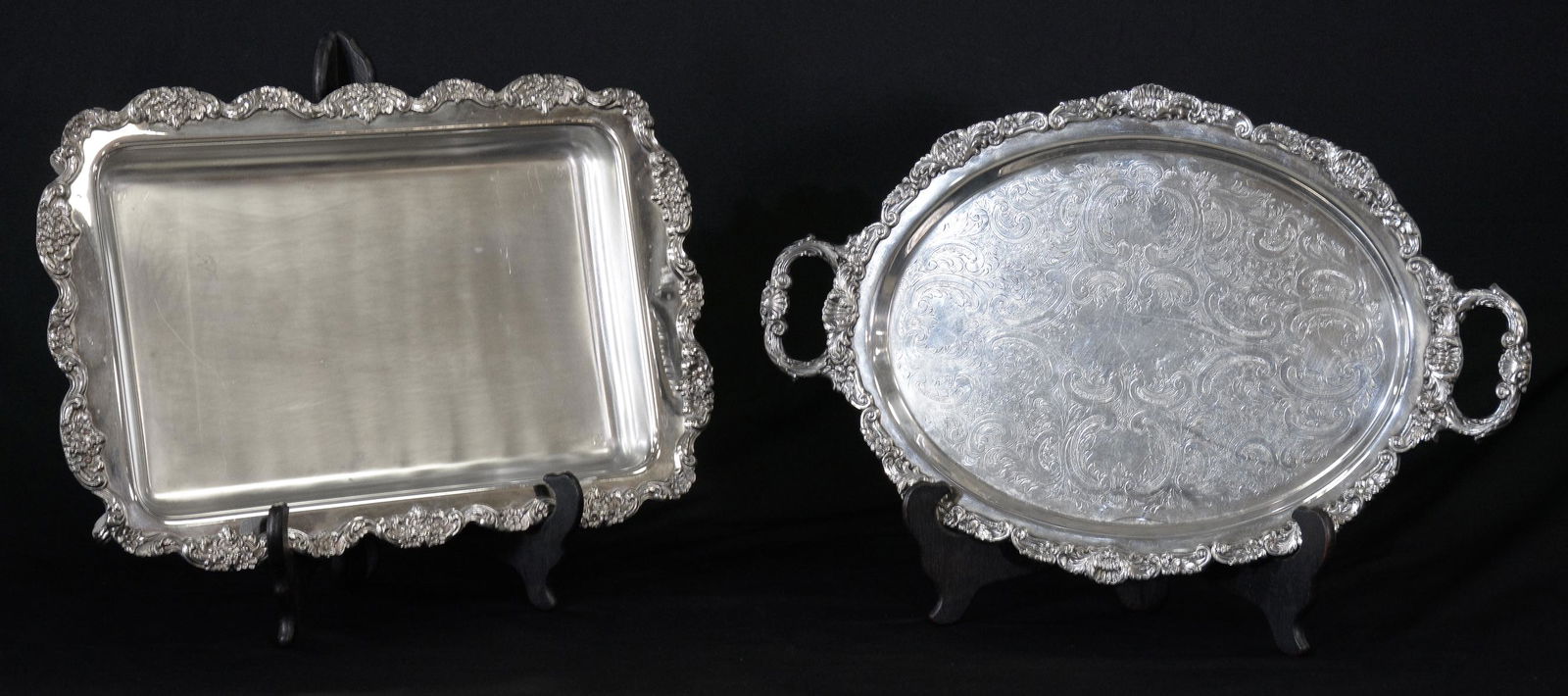 Two Sliver Plate Serving Trays #2 (1 of 3)