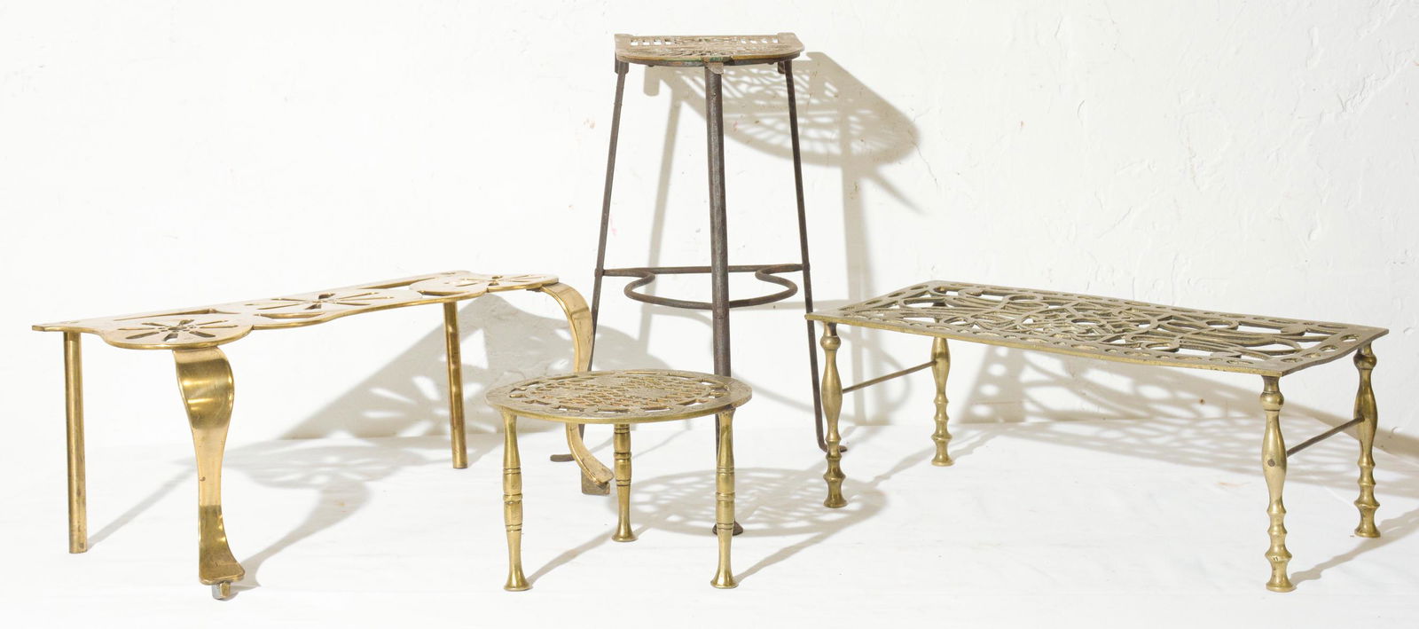 Collection of Four Brass Trivets (1 of 2)