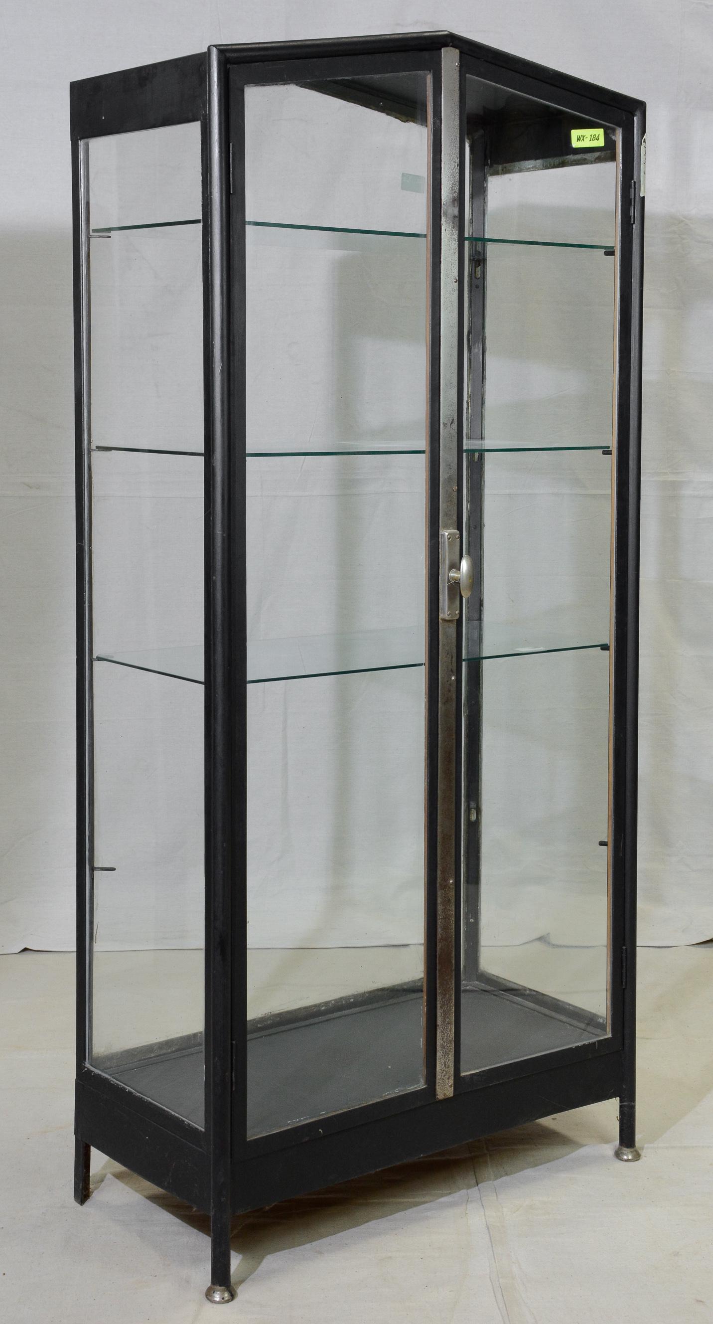 Vintage Metal & Glass Vitrine / Collectors Cabinet (1 of 2)