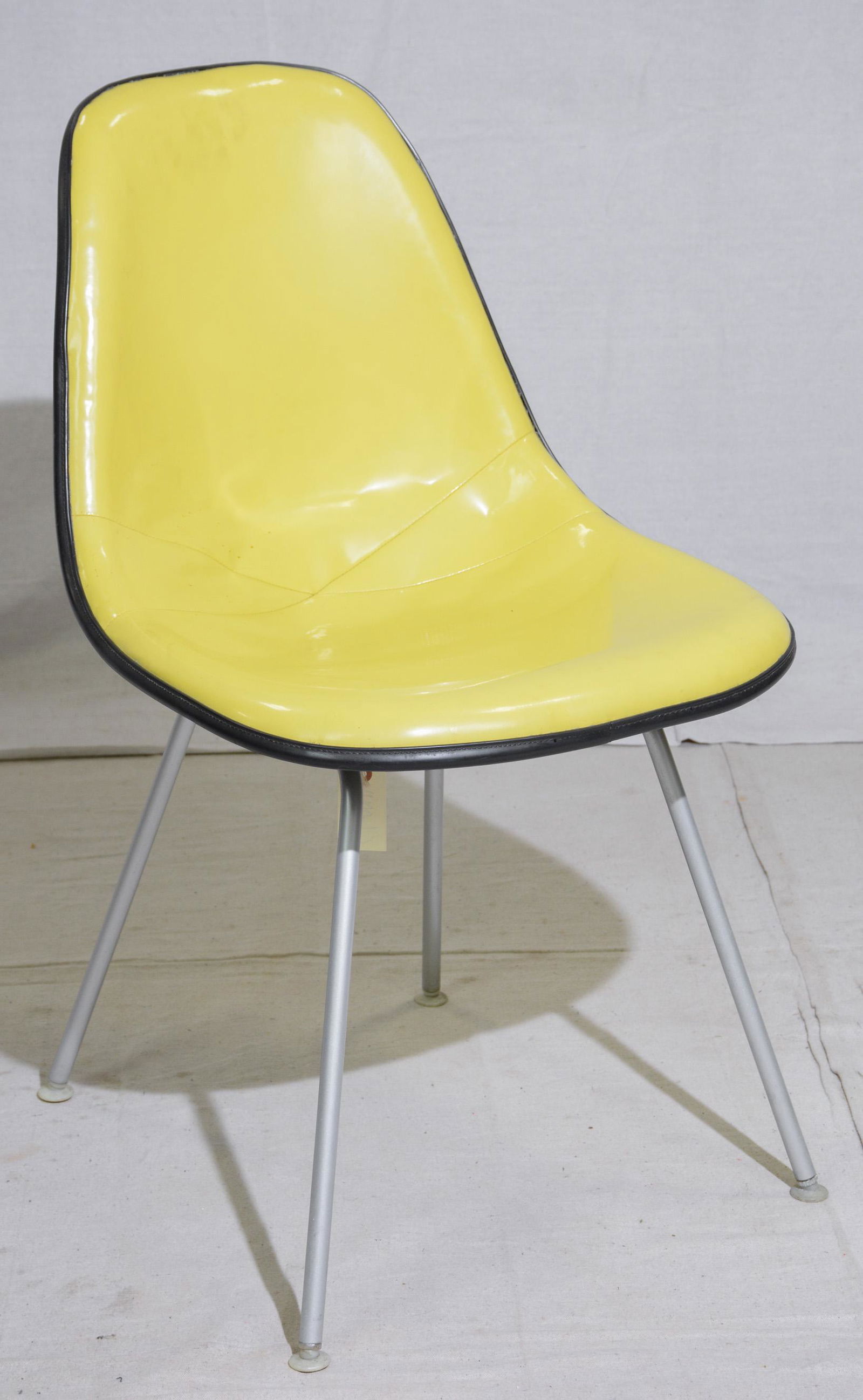 Bright Yellow Herman Miller / Eames Vinyl Side Chair (1 of 3)