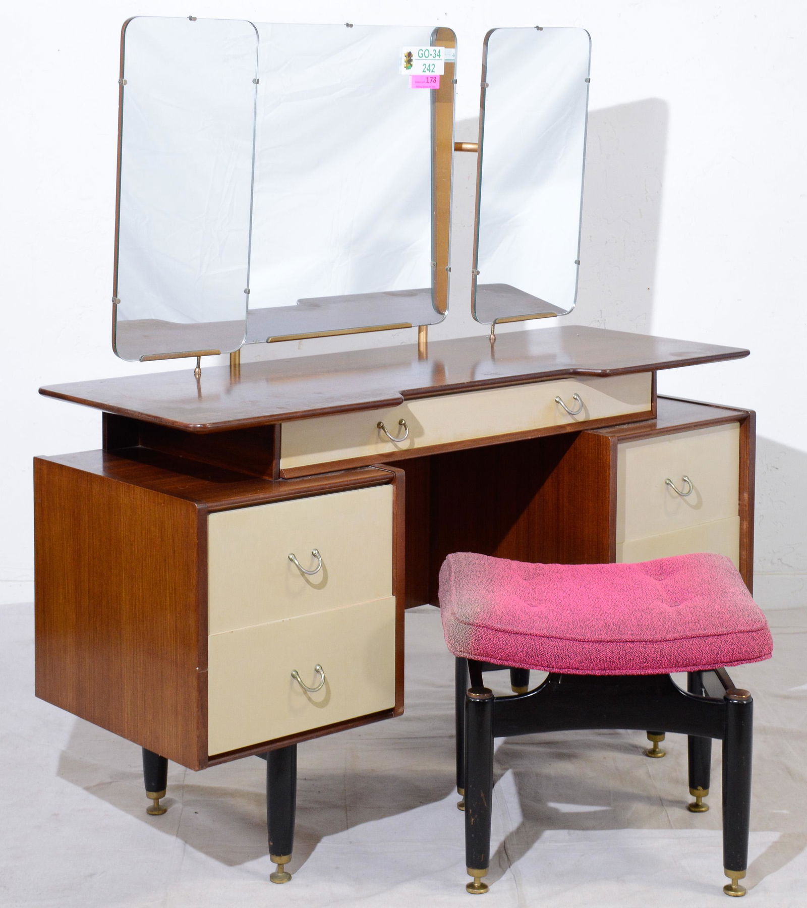 Mid Century Desk / Dresser & Stool- Gplan "Tola" (1 of 5)