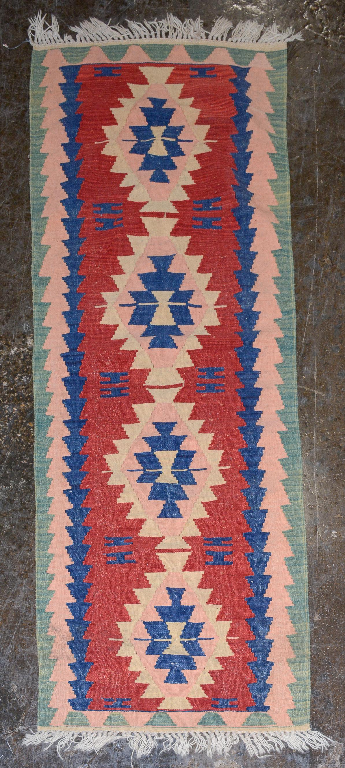 Turkish Old Kilim Wool Rug 7'5" x 4'5" (1 of 3)