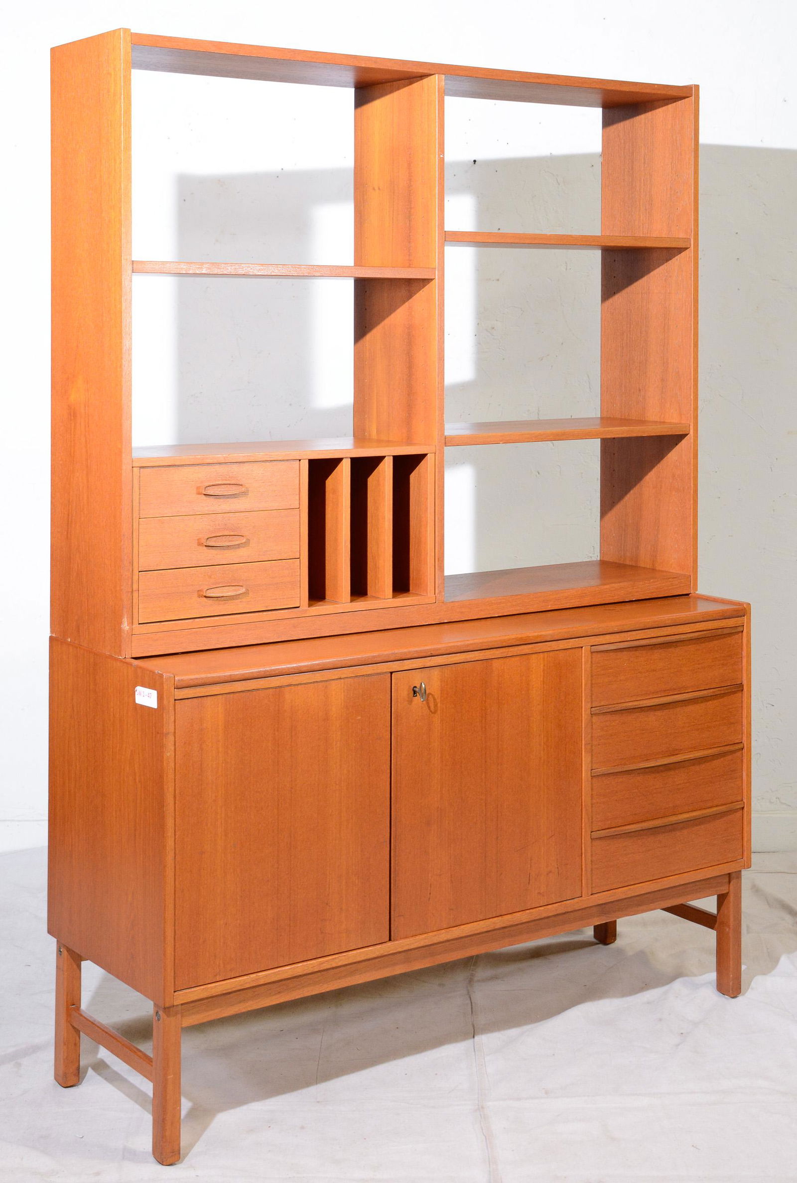 Scandinavian Modern Bookshelf / Pull Out Desk (1 of 6)