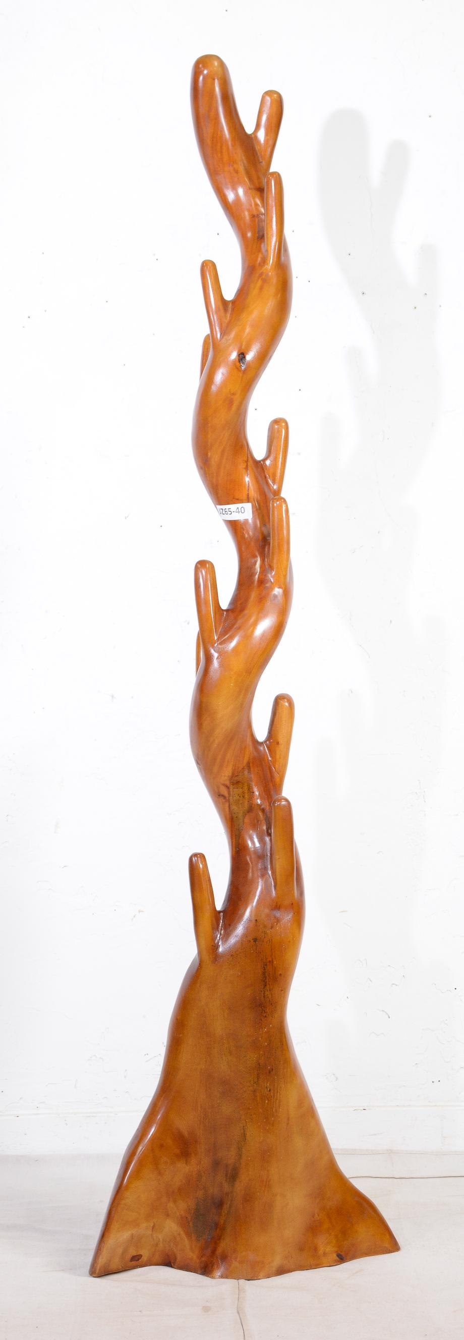 Teak Root Knob Coat Hanger / Hall Tree (1 of 2)