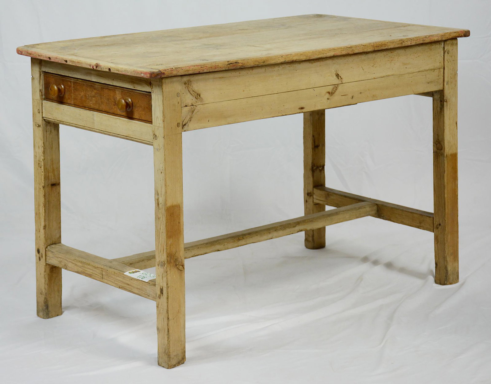 British Pine Kitchen / Farmhouse Table with Drawer: British Pine Kitchen / Farmhouse Table with Drawer - 35 in tall x 45 x 27