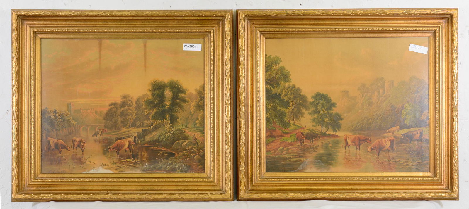 2 Framed Pieces of Art Under Glass- B. Cook 189 (1 of 6)