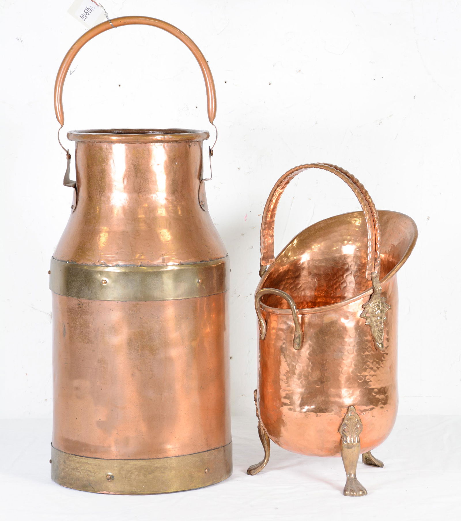 European Copper Milk Pail & Cole Hod (1 of 3)