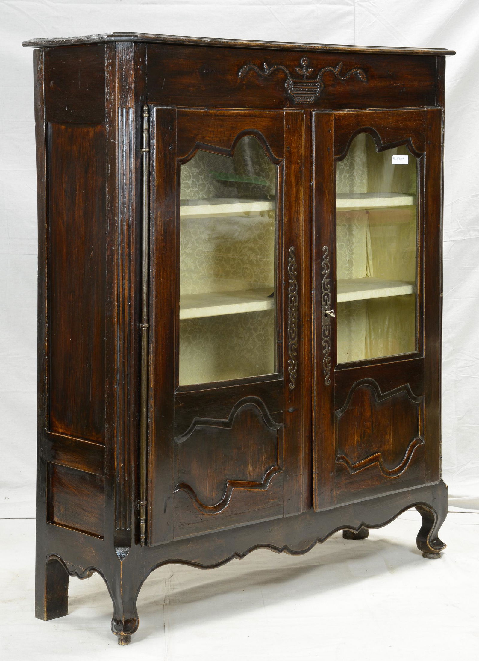 French Louis XV Style Bookcase / Vitrine in Pearwood (1 of 3)