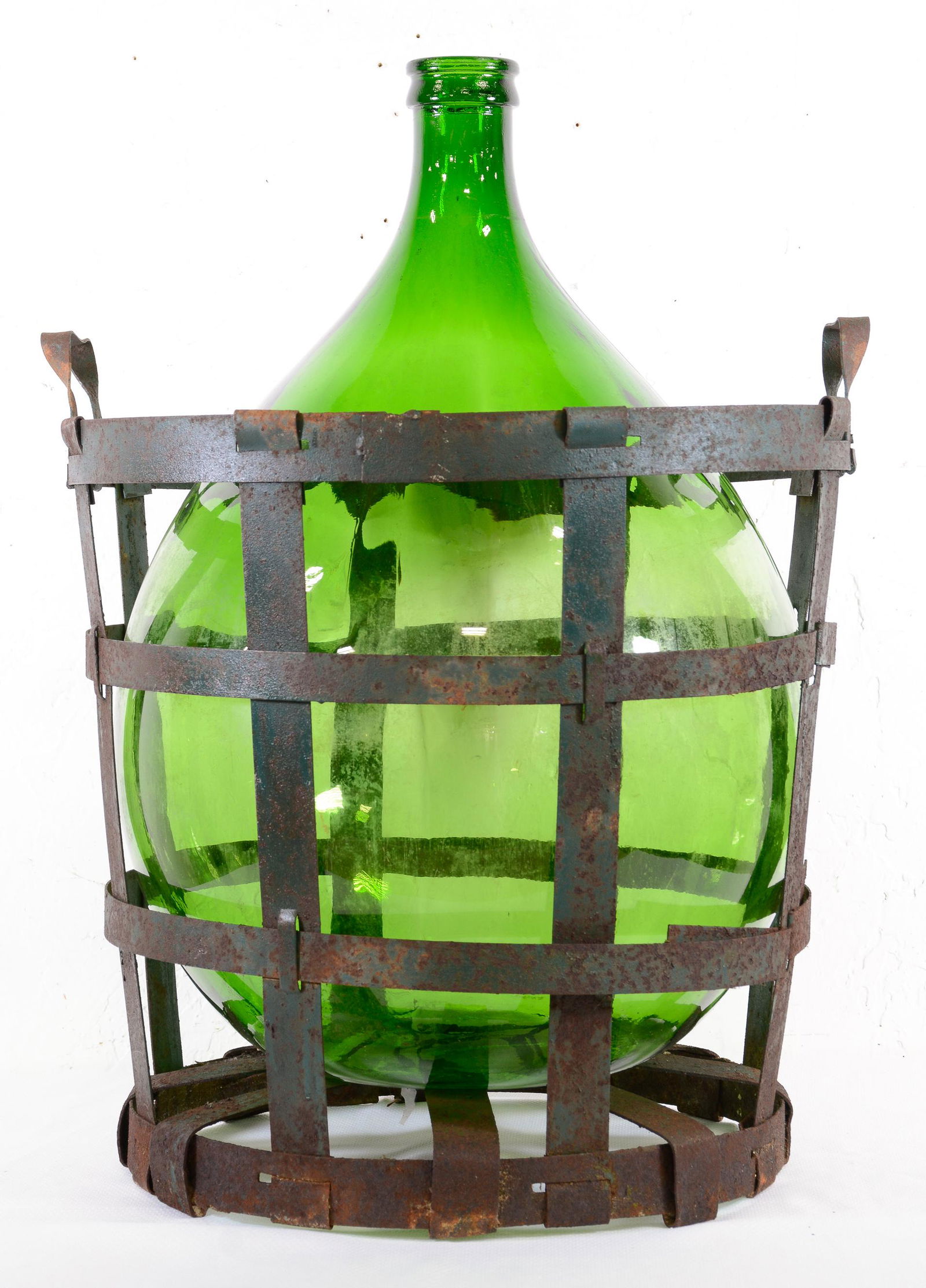 Demijohn / Carboy / Bottle in Metal Basket #1 (1 of 2)