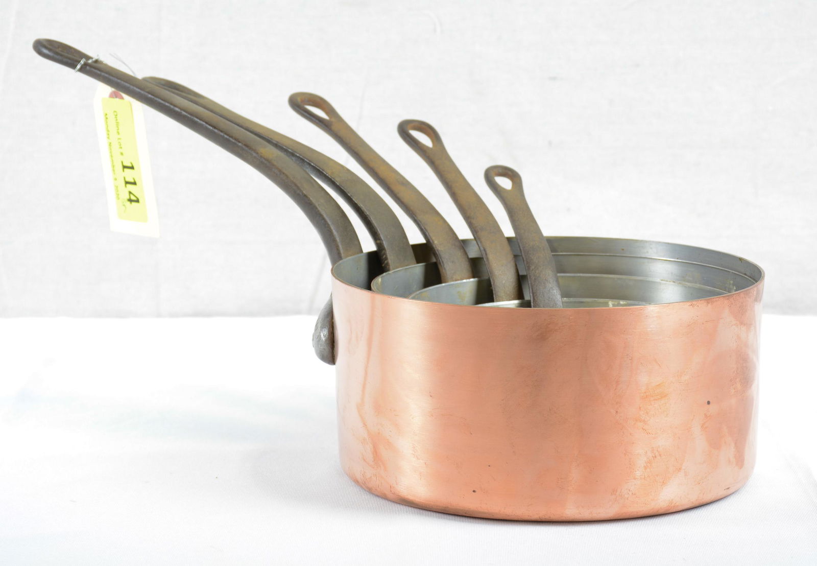 Set of 5 French Copper Saucepans (1 of 2)