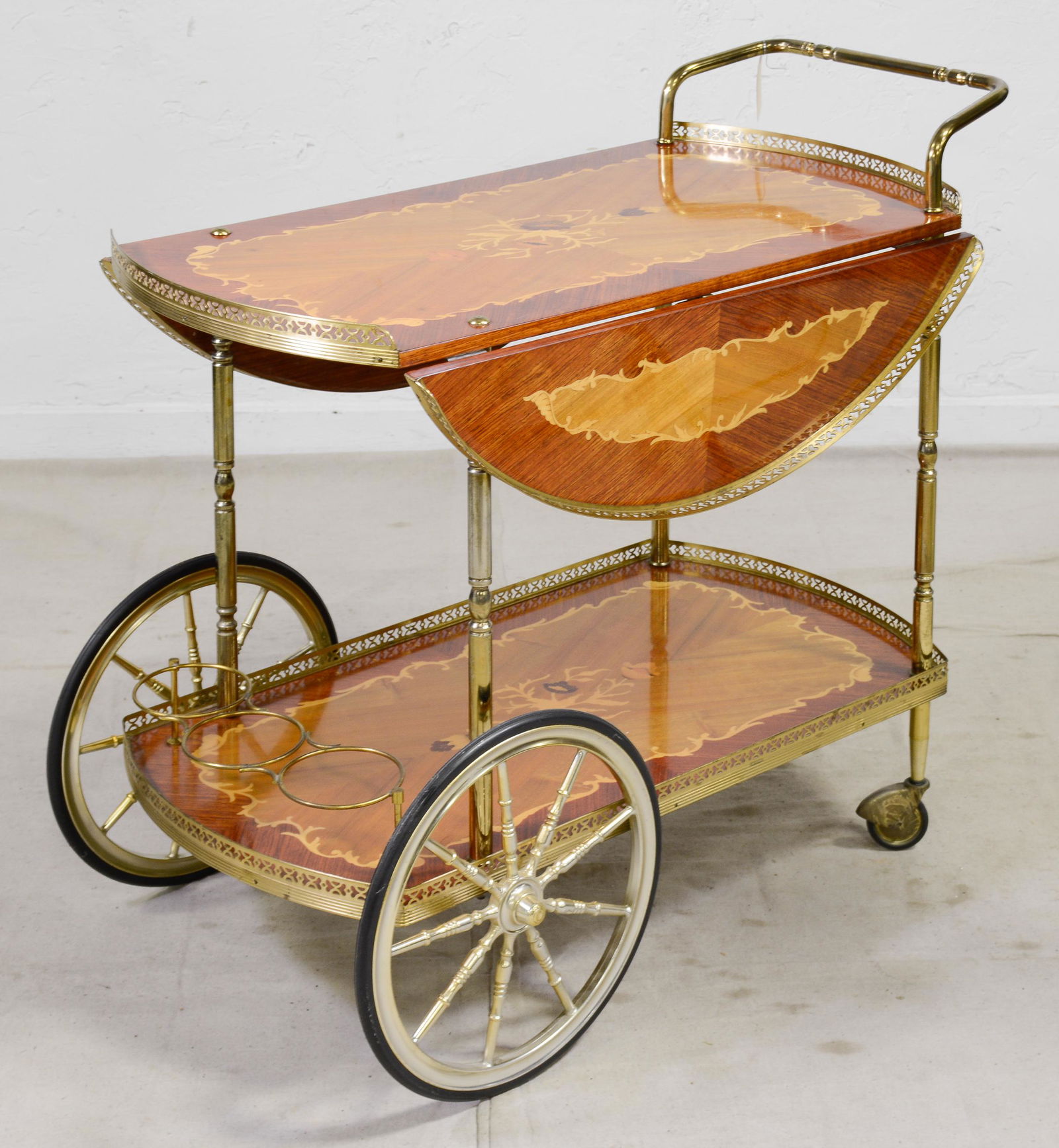 French Tea Inlaid Tea Trolley (1 of 4)