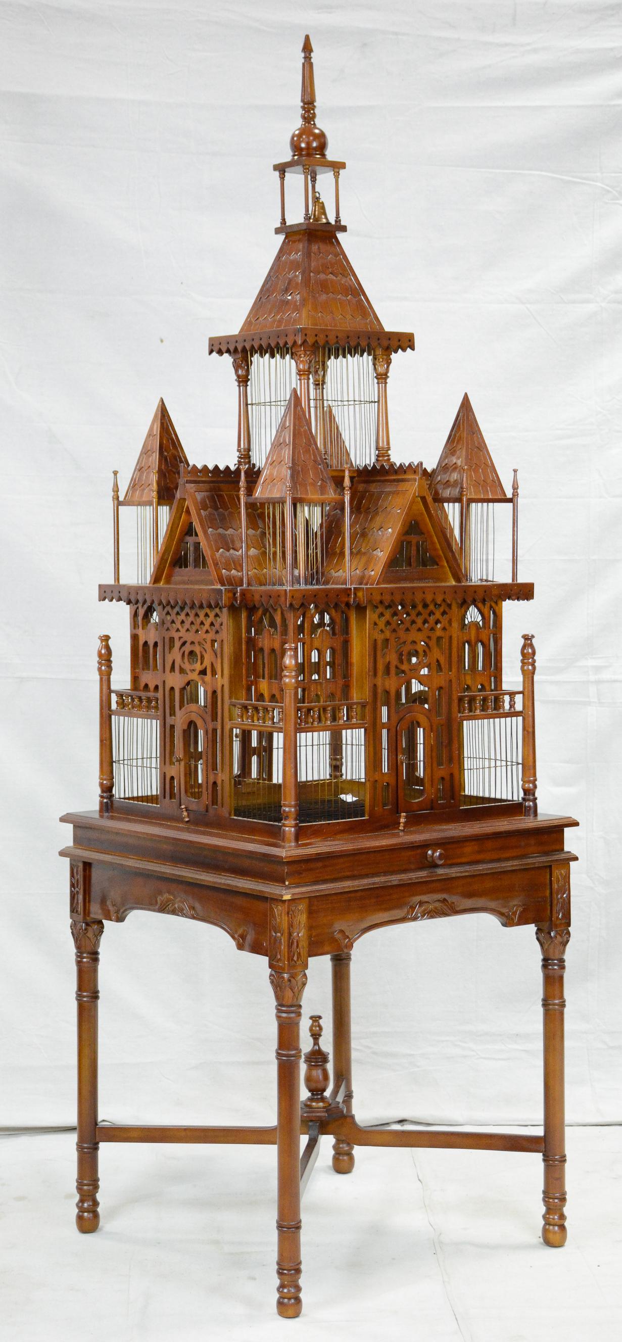 Large Manor Style Bird Cage On Tall Legs (1 of 3)