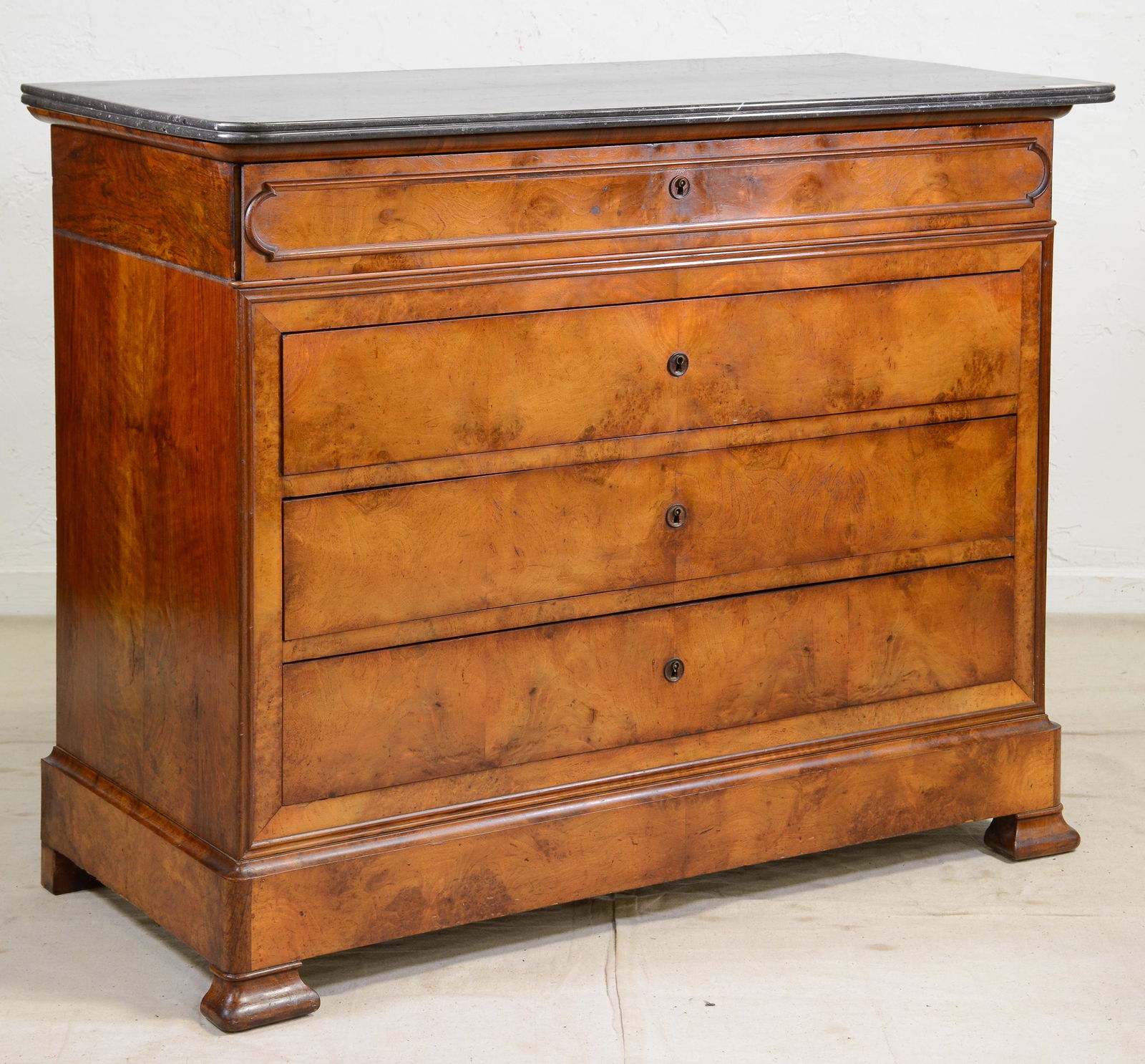 Louis Philippe Style Mahogany 4 Drawer Chest (1 of 3)