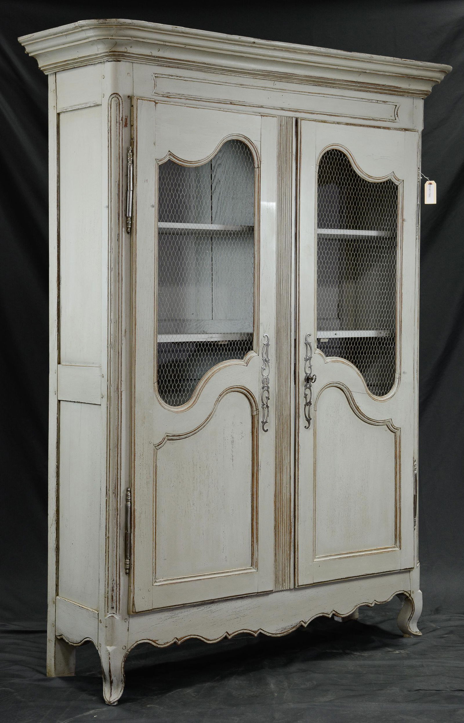 Louis XV Style Painted Double Door Bookcase (1 of 3)