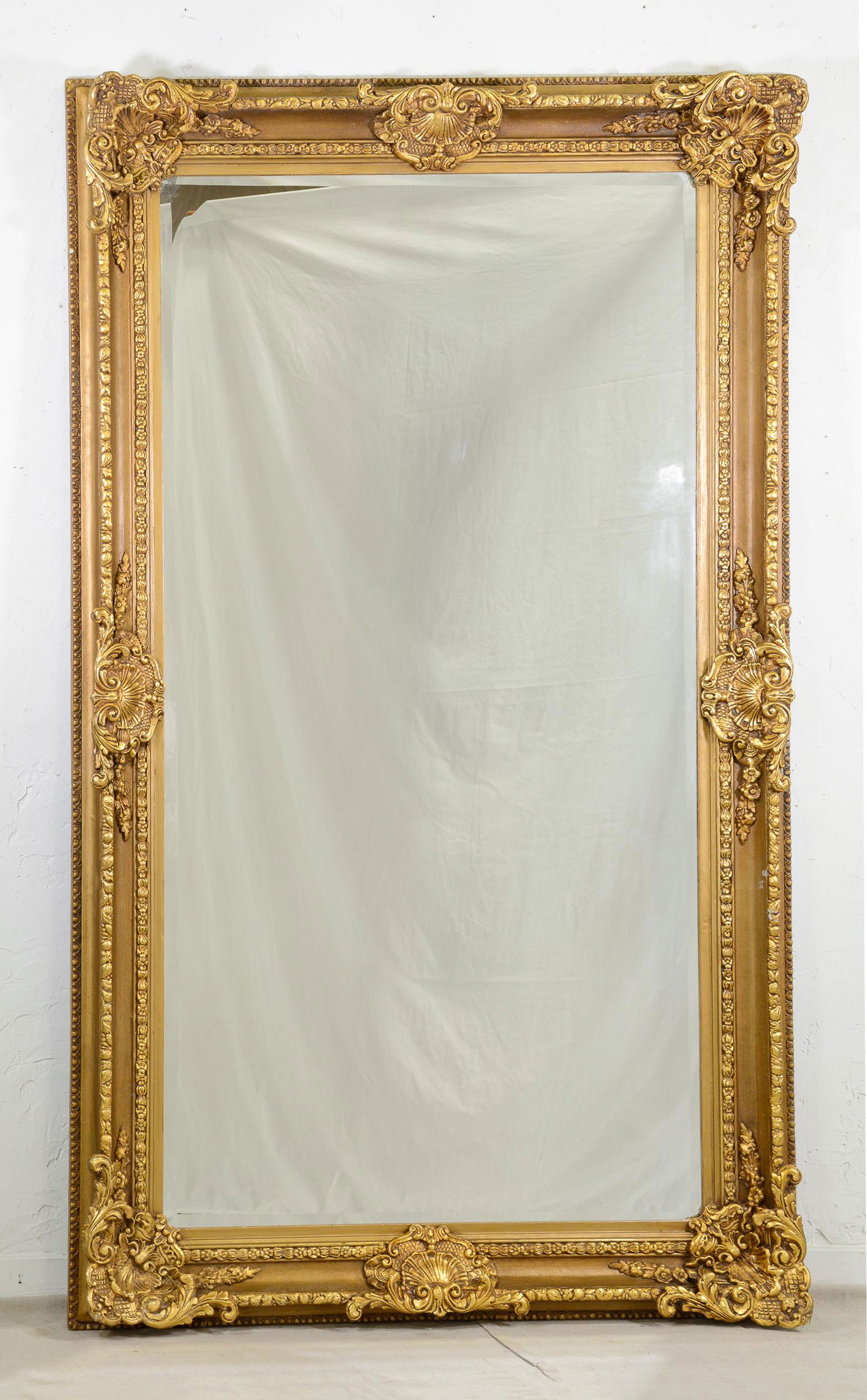 Large Gold Frame French Style Beveled Mirror (1 of 3)