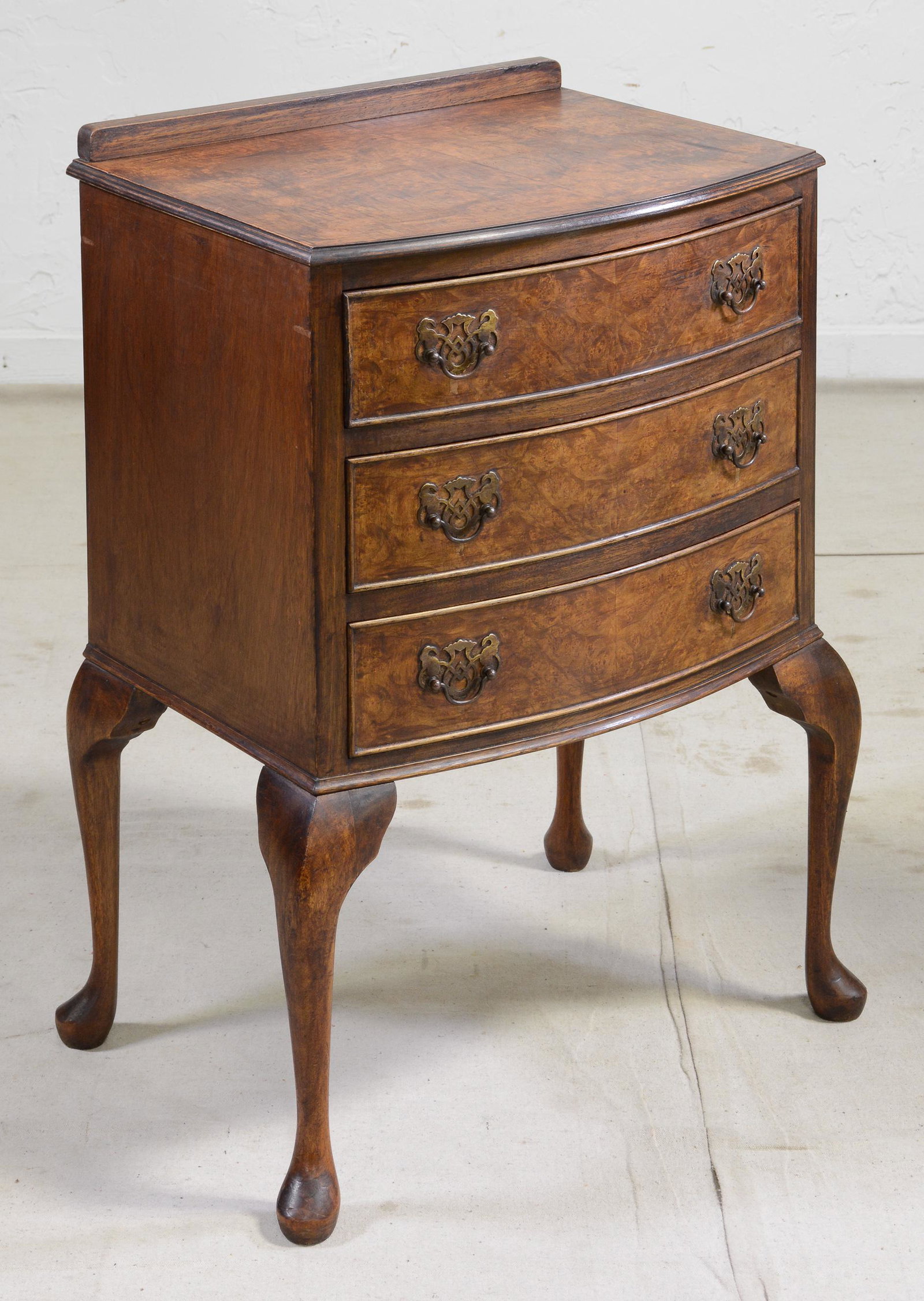 3 Drawer Walnut Nightstand: 3 Drawer Walnut Nightstand - 29 in tall x 19 x 15