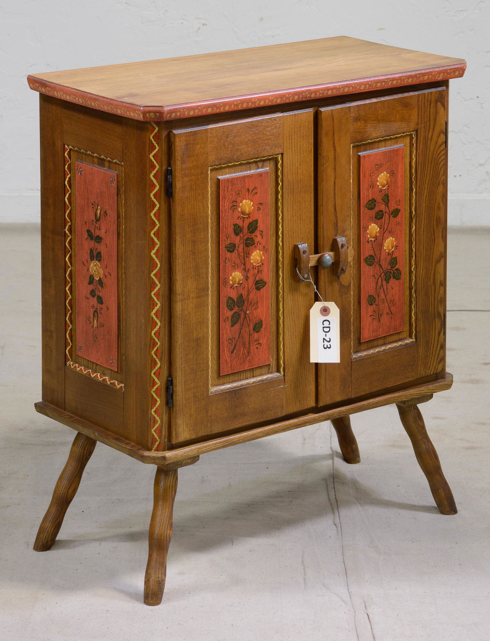 Small Painted Double Door American Side Cabinet (1 of 3)