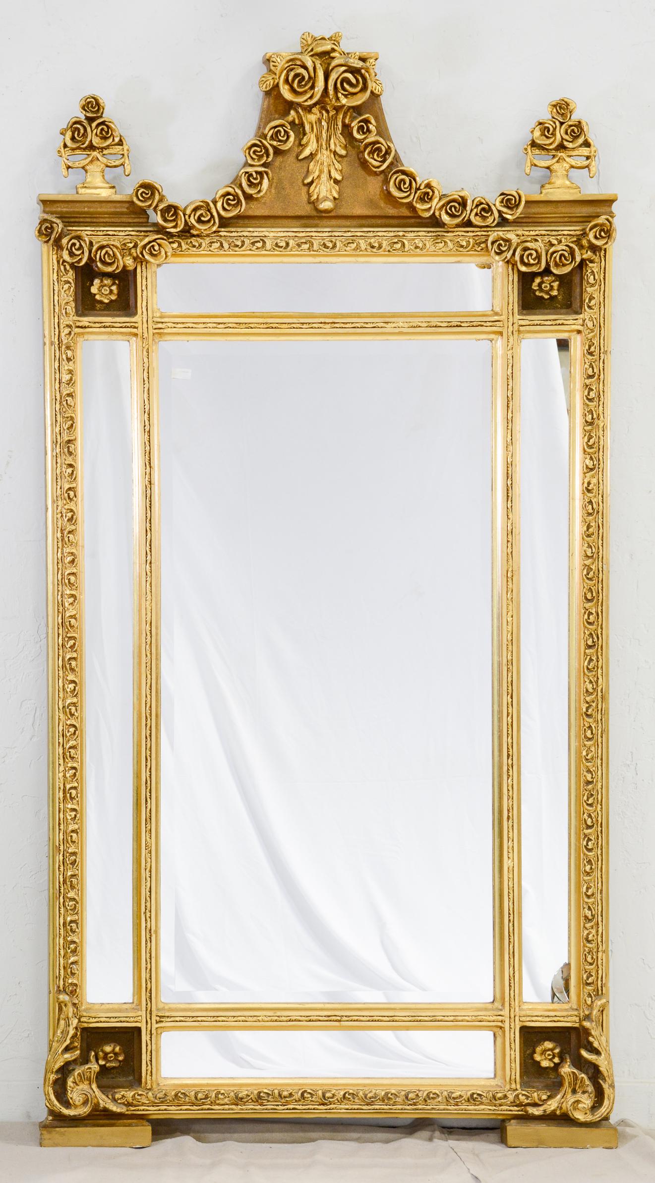 Large Gilt Frame French Style Beveled Mirror (1 of 4)