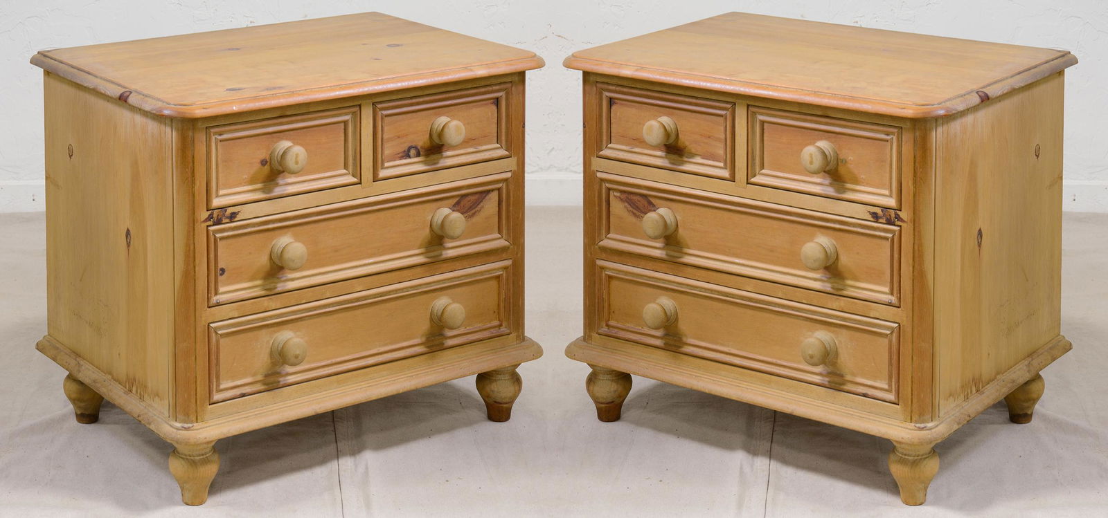 4 Drawer Pine Bed Side Chest (1 of 3)