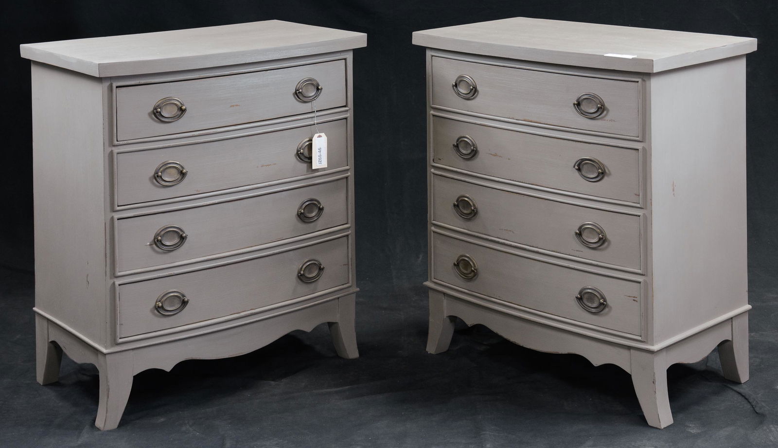 Pair Painted 4 Drawer Chests (1 of 5)