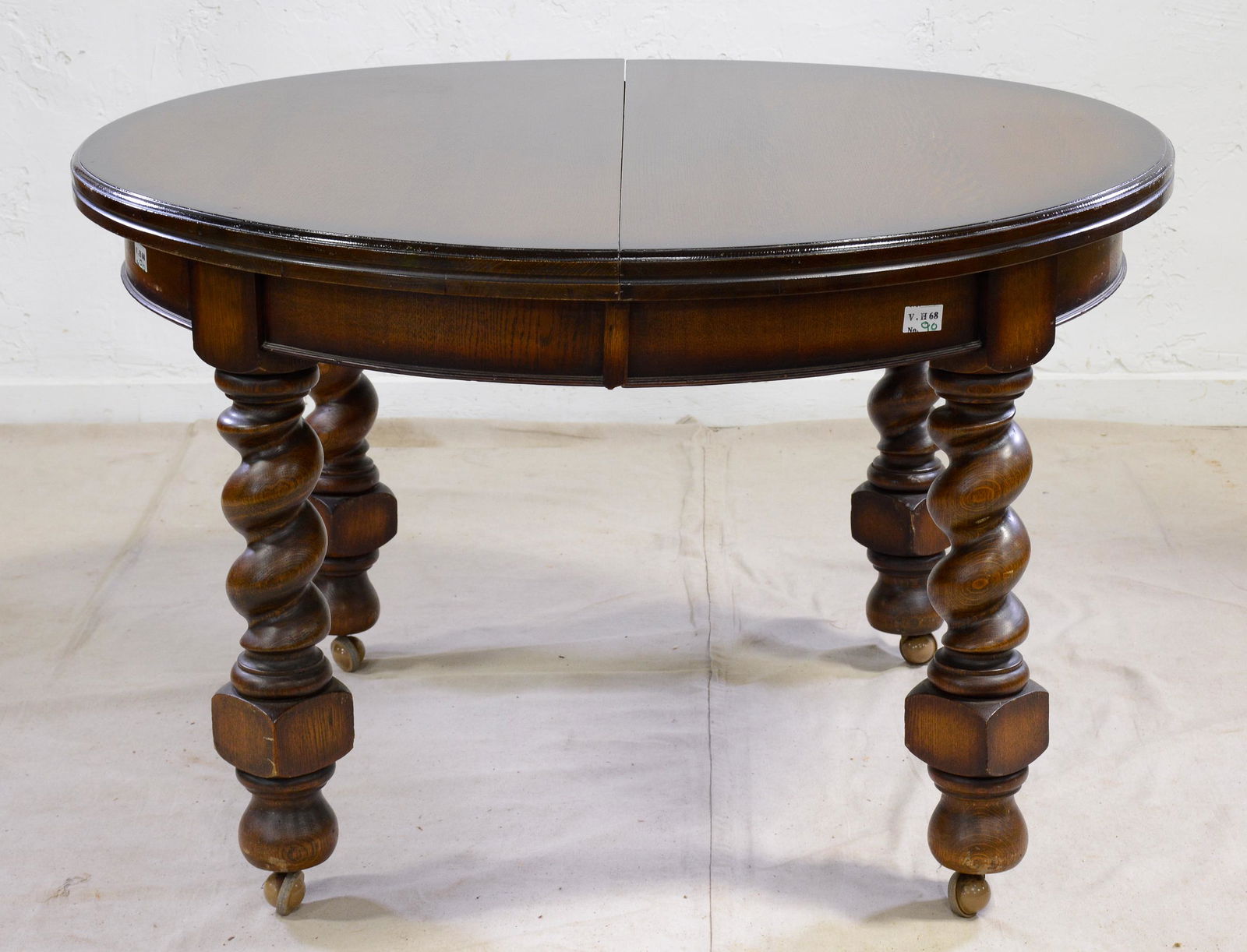 Large Round Barley Twist Crank Table With 2 Leaves (1 of 5)