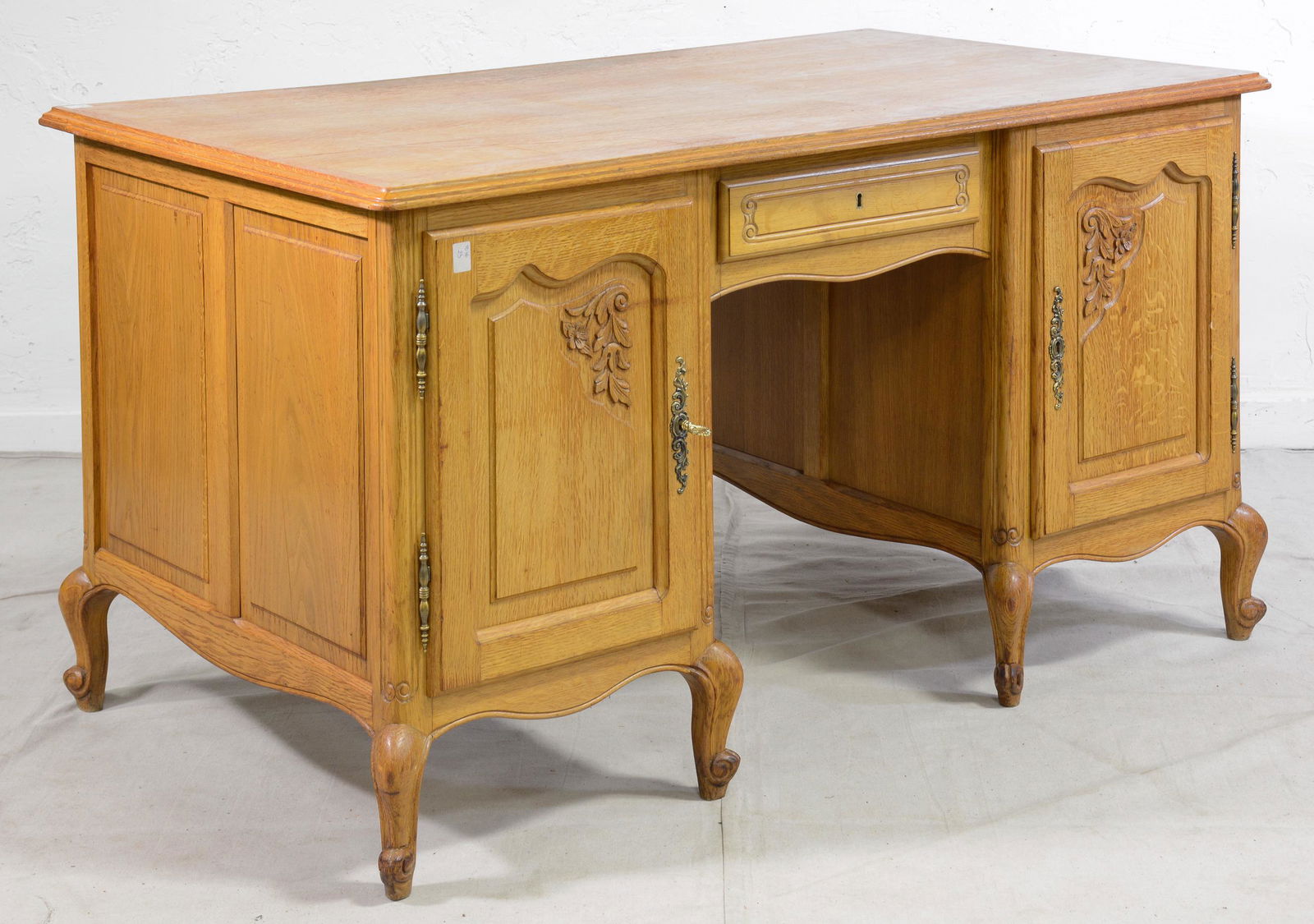 Country French Oak Partners Desk (1 of 4)