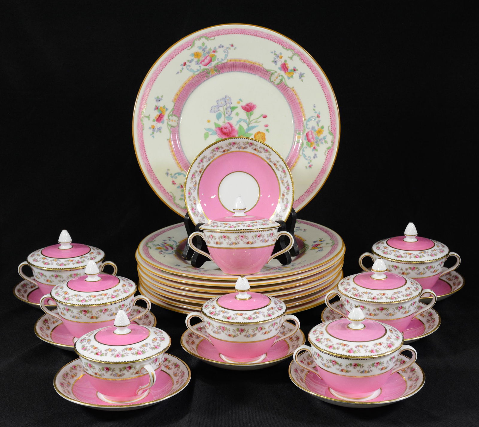 24pc Assorted Pink Royal Daulton & Ansley China (1 of 4)
