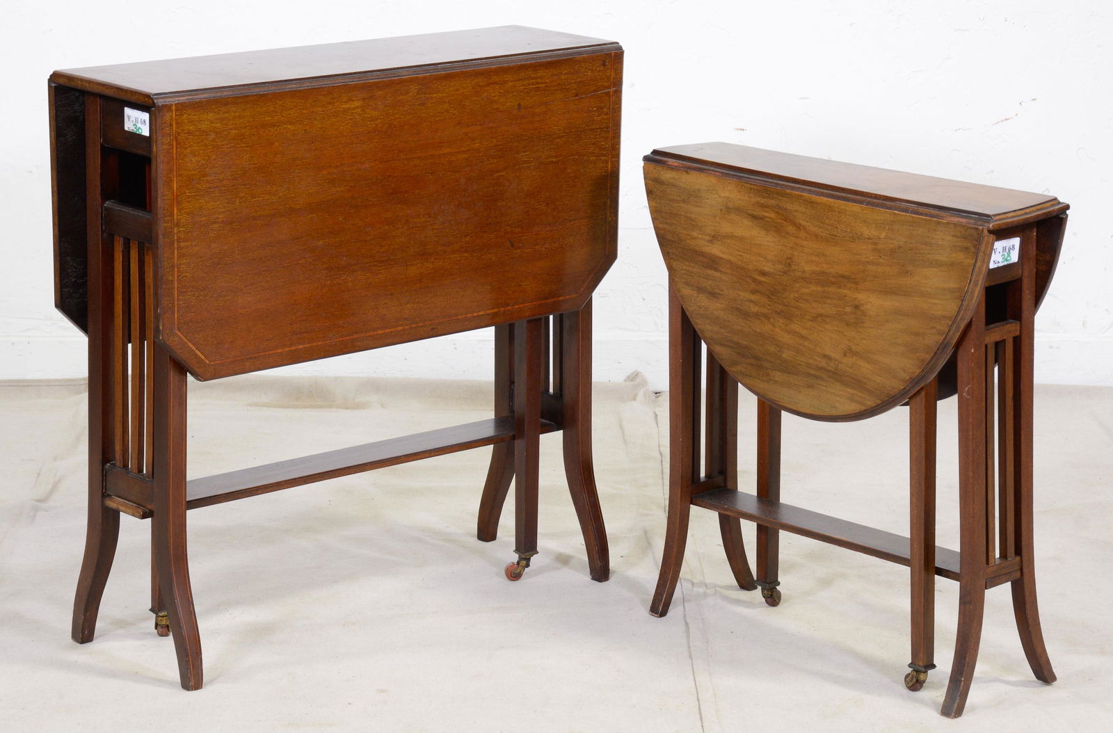 2 Edwardian Sutherland Drop Leaf Tables (1 of 2)
