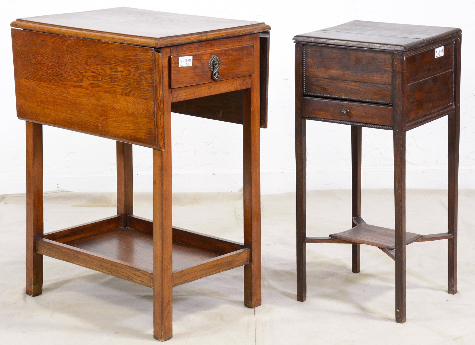 Small Oak Lift Top Sewing Box & Drop Side Table (1 of 3)