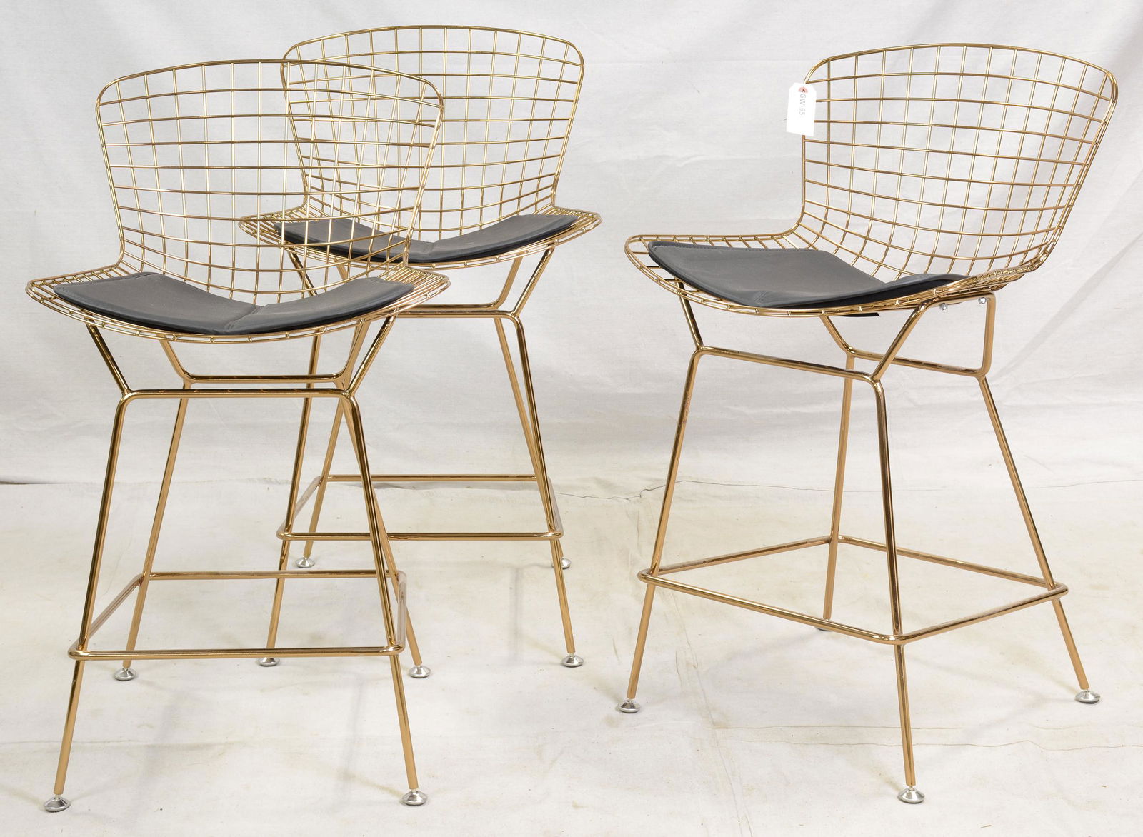 Three Bertoia Style Bar Stools in Copper Finish (1 of 2)