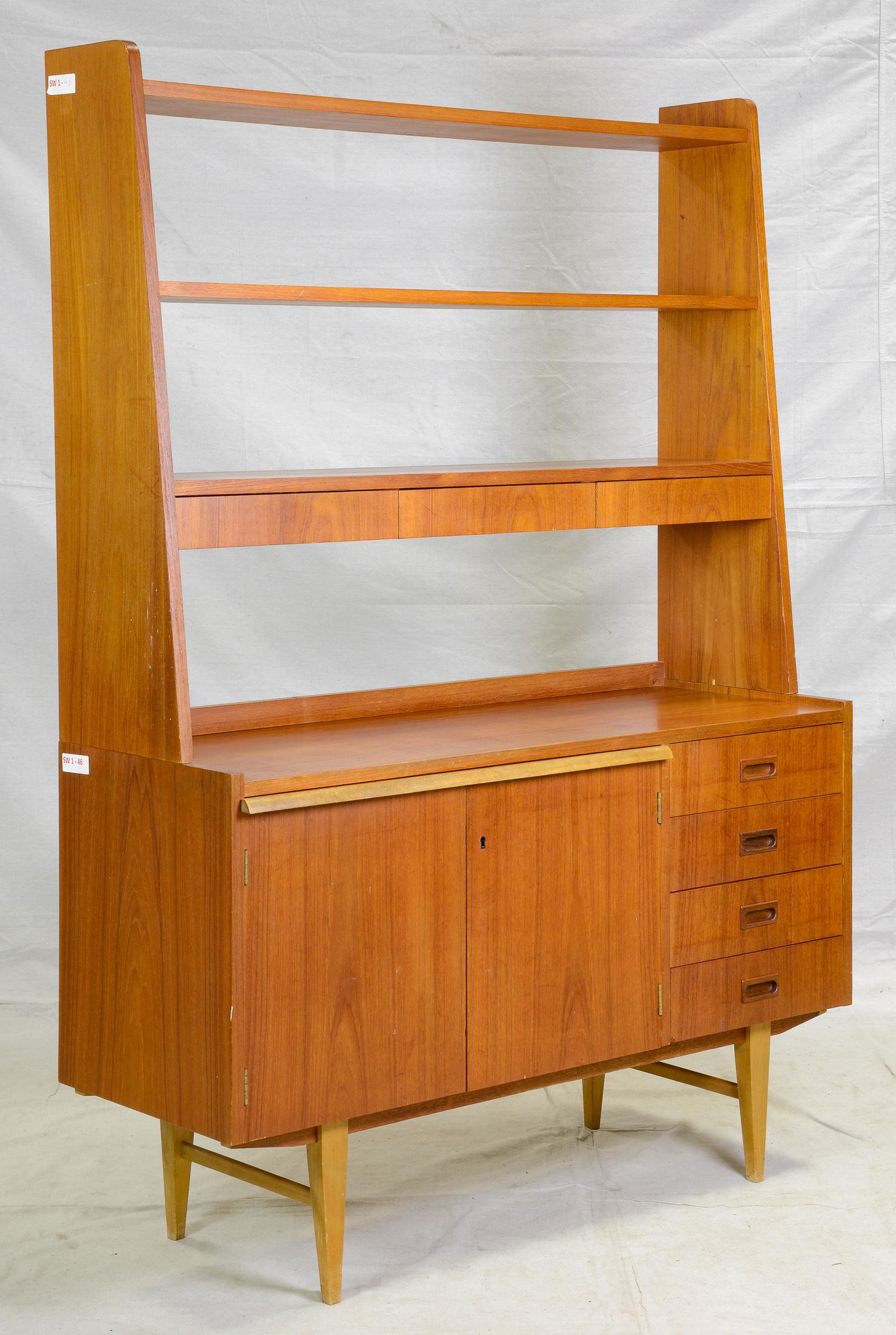 Mid Century Modern Bookshelf / Pull Out Desk (1 of 6)