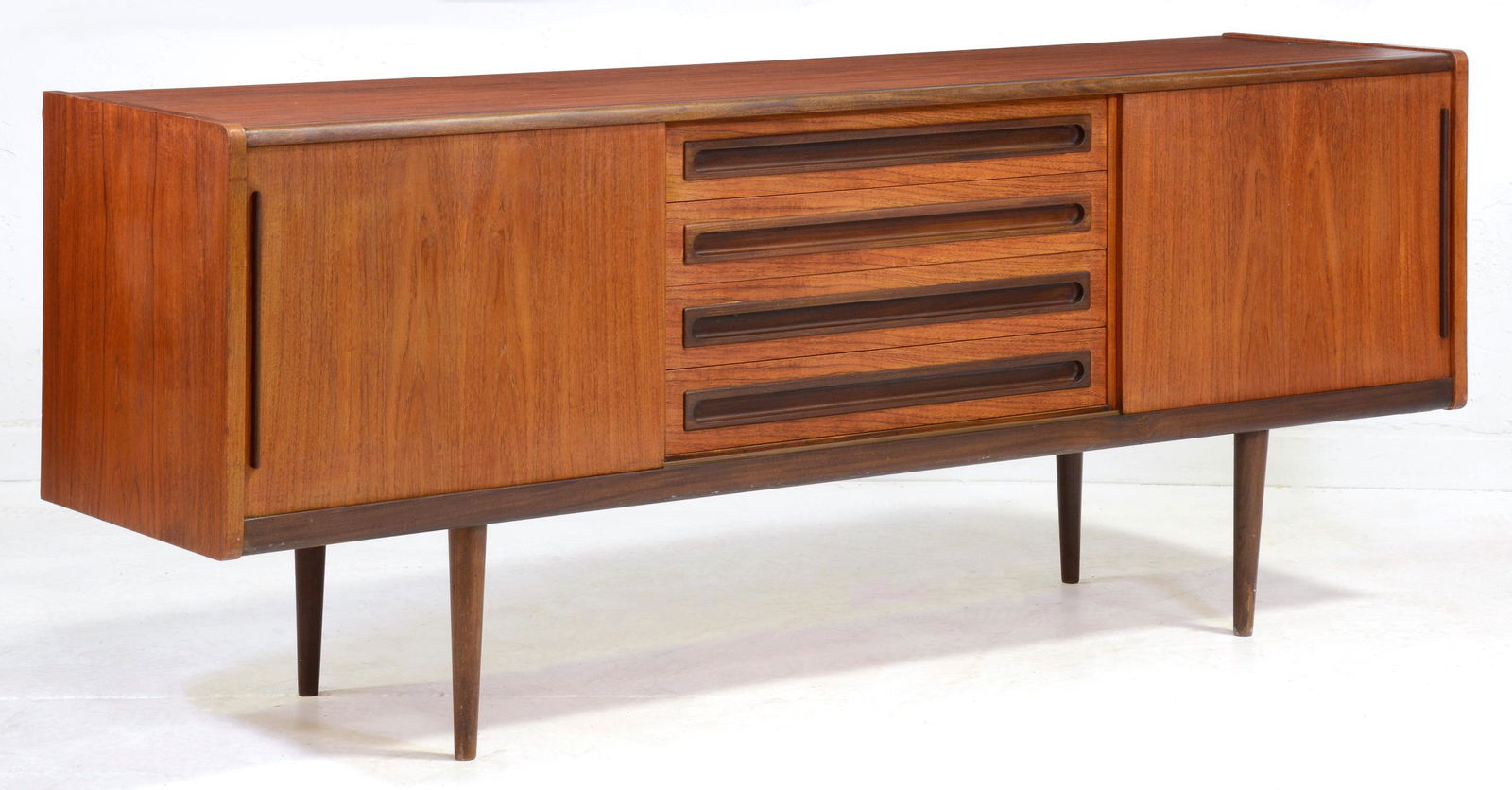 Danish Modern Teak  Sideboard with Sliding Doors (1 of 7)