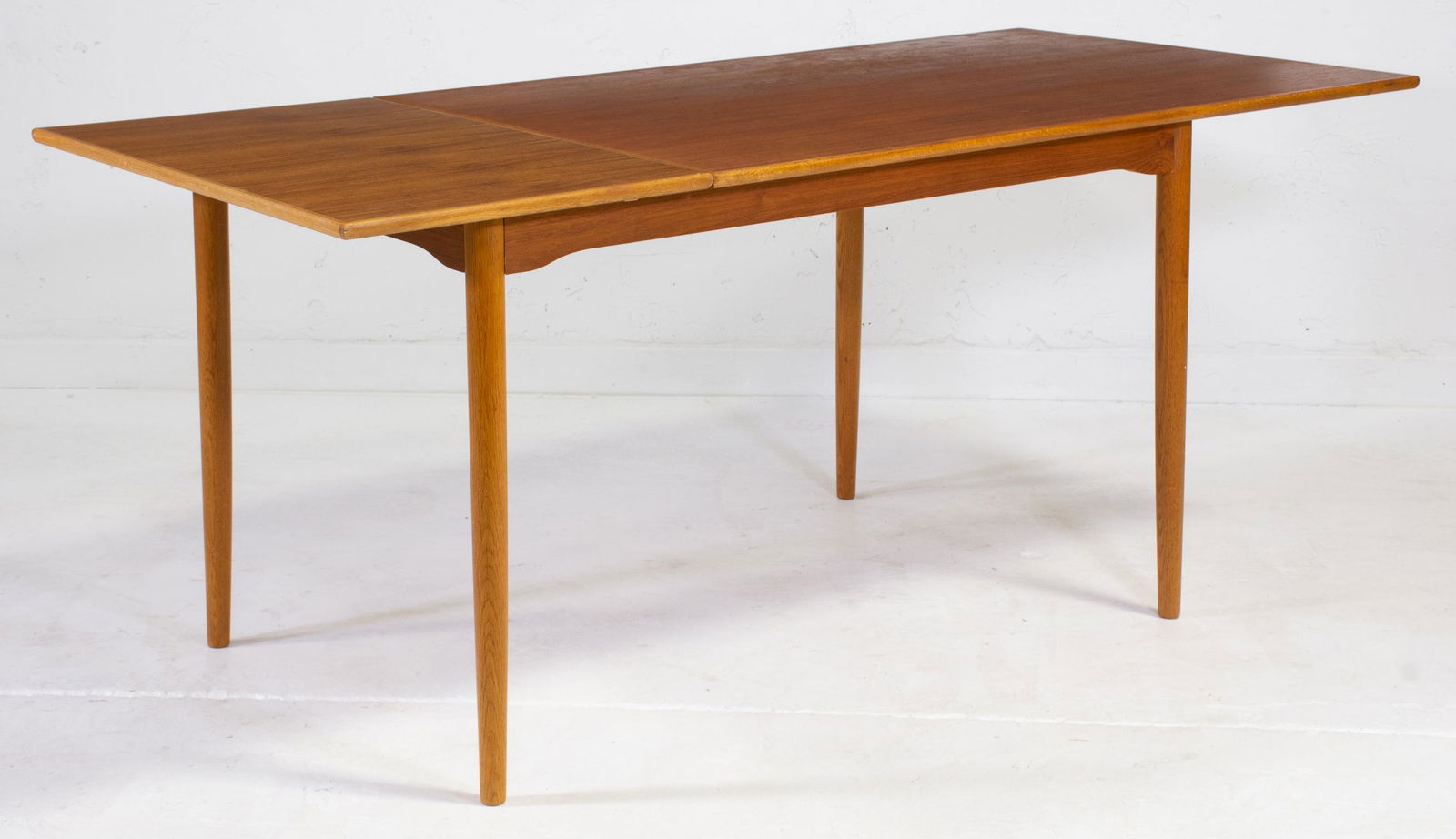 Mid Century Modern Teak Dining Table with Leaf (1 of 6)