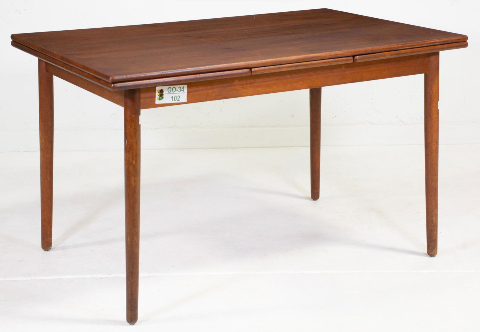 Danish Modern Draw Leaf Teak Mid Century Dining Table (1 of 3)