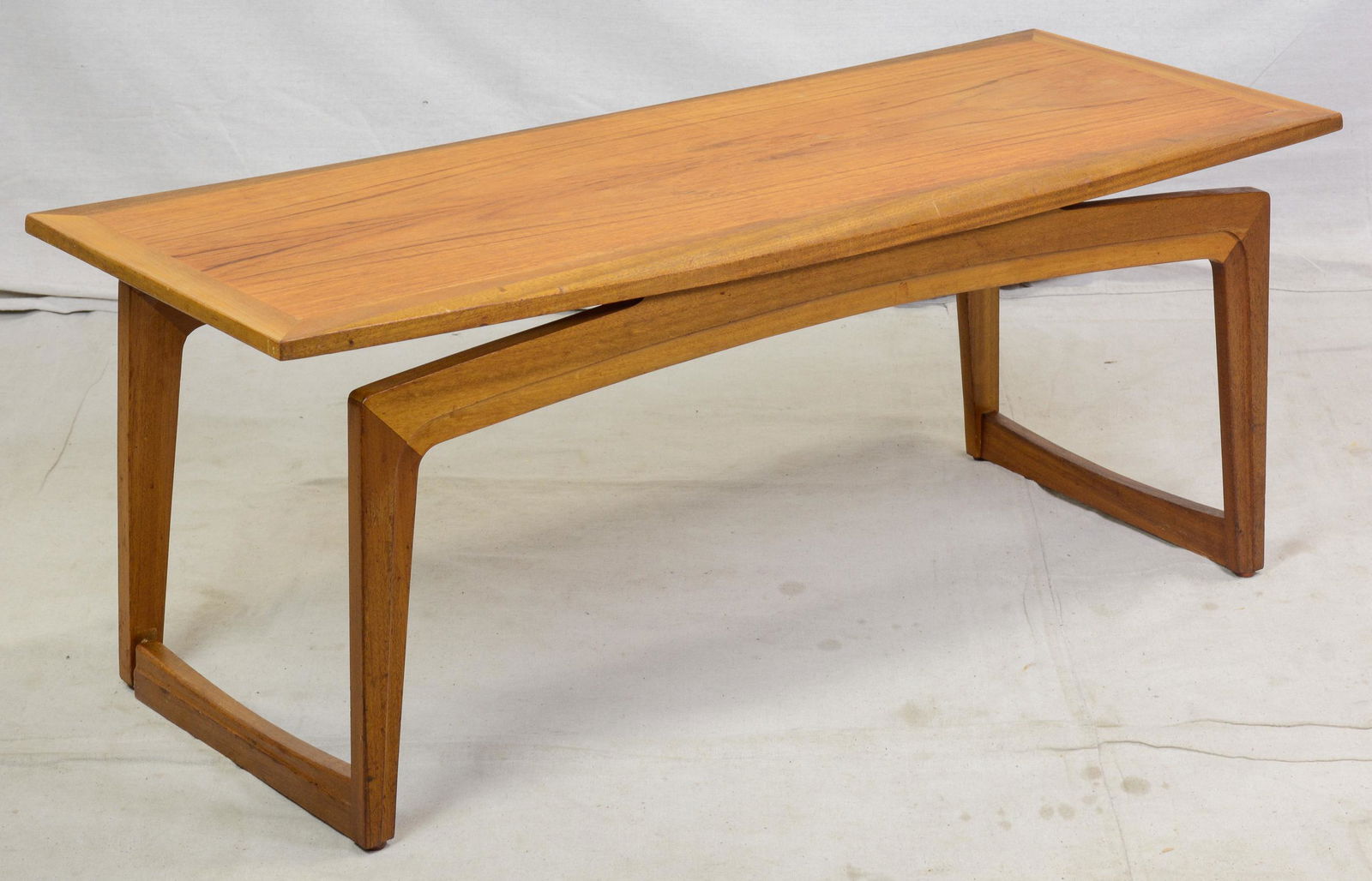 Mid Century Modern Teak Coffee Table with Open Apron (1 of 2)