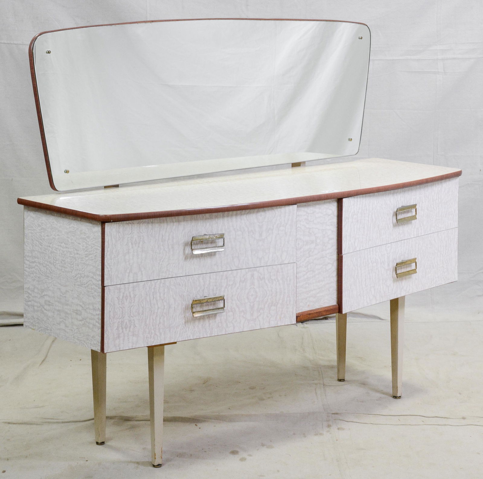 Mid Century Modern White Dresser (1 of 3)
