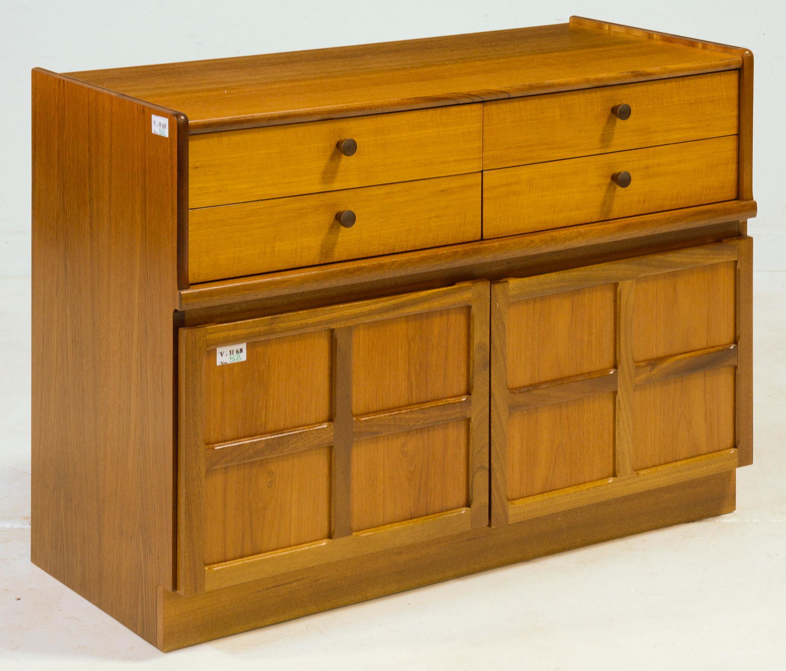 Mid Century Modern 4 Drawer 2 Door Cabinet (1 of 3)