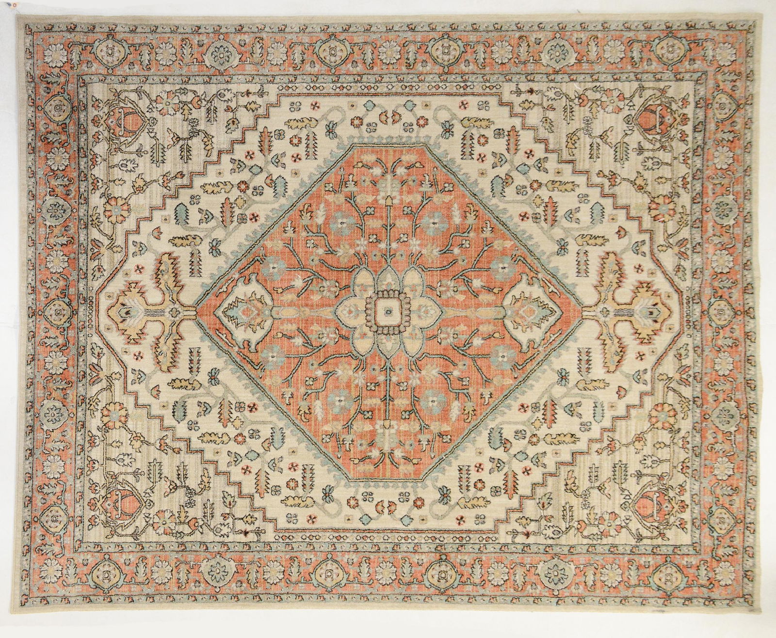 Light Coral / Blue / White Room Size Rug (1 of 4)