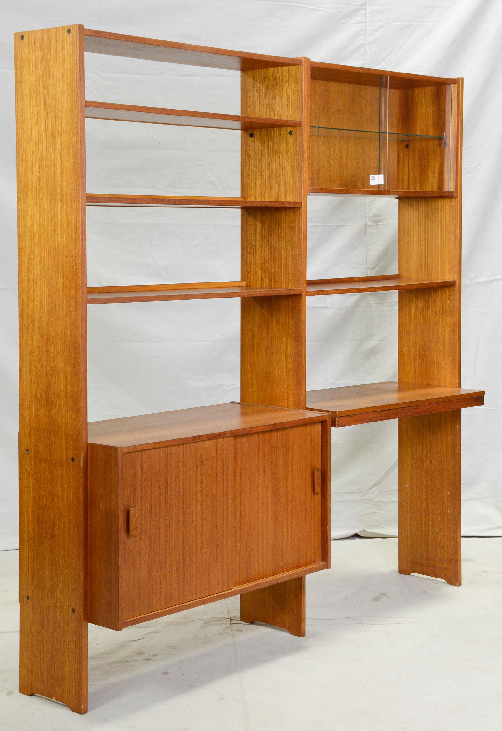 Mid Century Modern Wide Teak Bookcase (1 of 3)