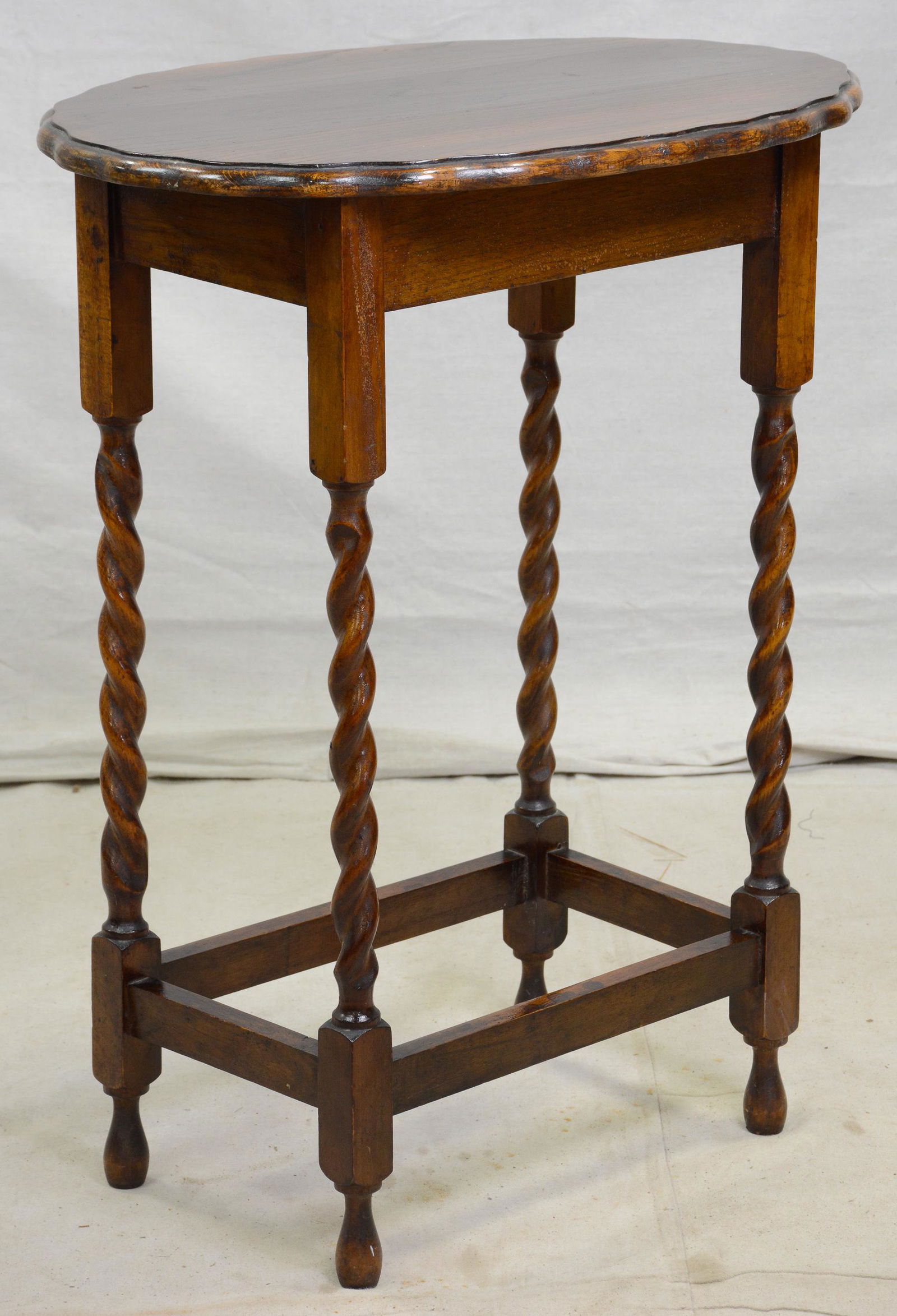 British Oak Barley Twist Oval  Occasional Table (1 of 2)