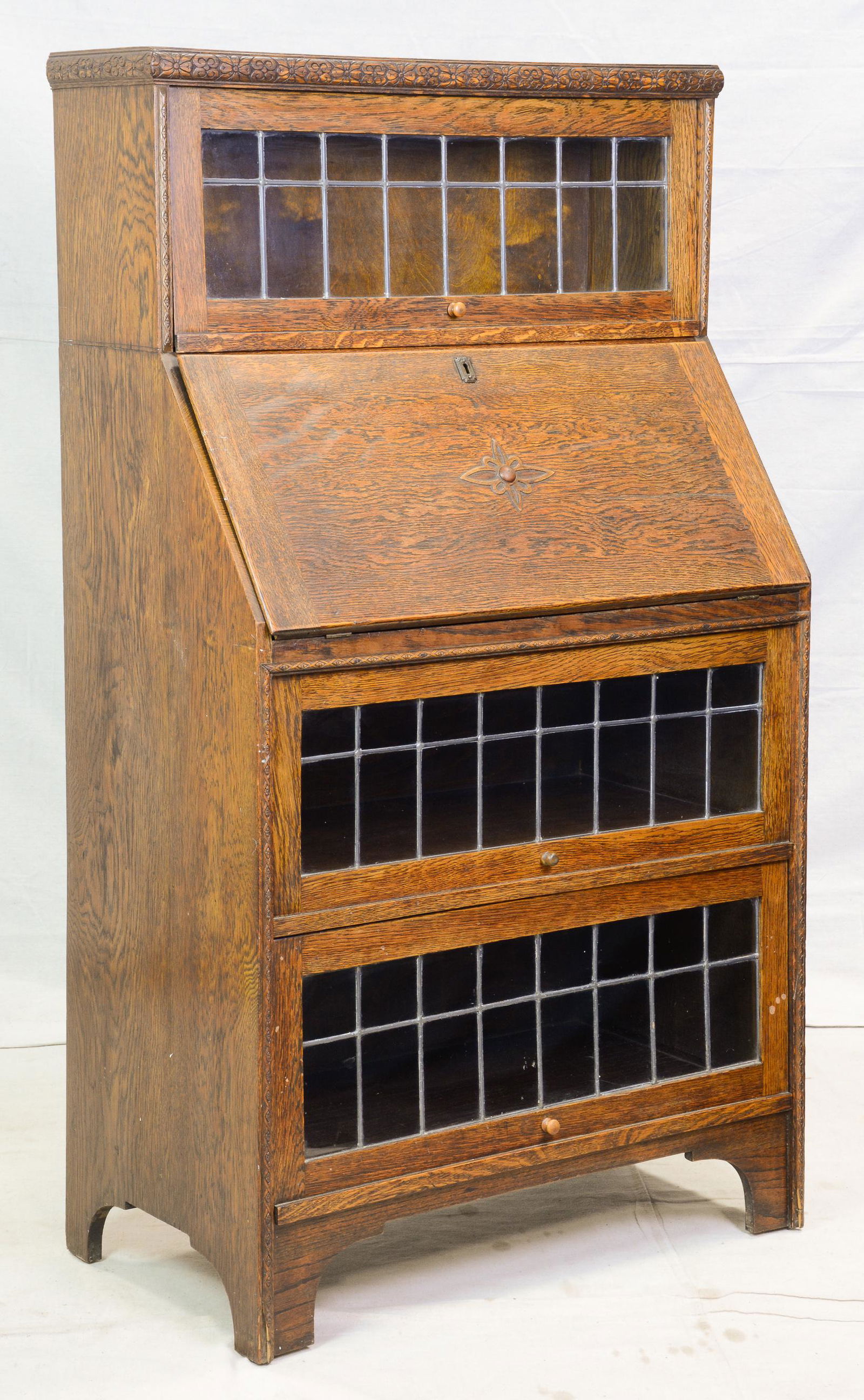 British Oak Lawyers Bureau Bookcase (1 of 4)