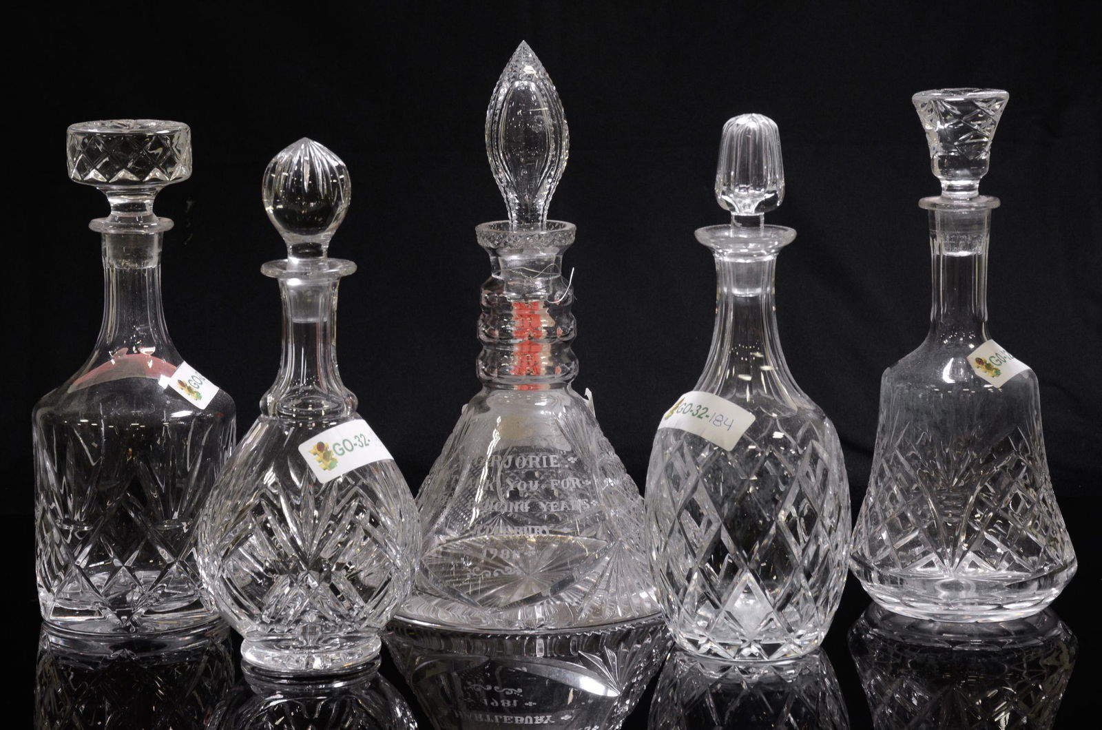 Collection of 5 Vintage Decanters (1 of 4)
