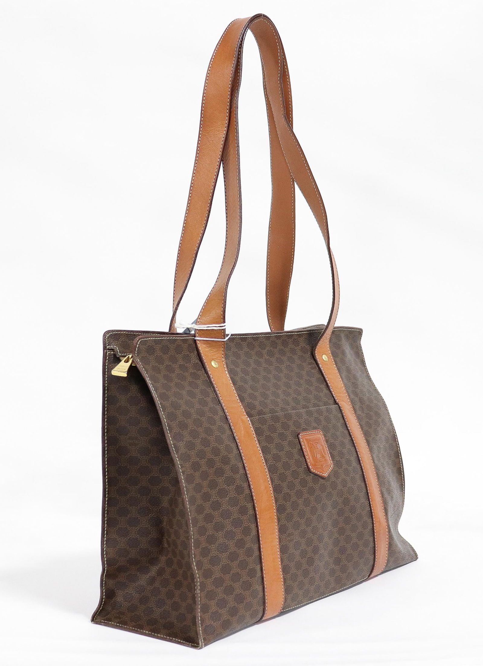 Celine Vintage Shopping Tote  in Macadam Coated Canvas (1 of 8)