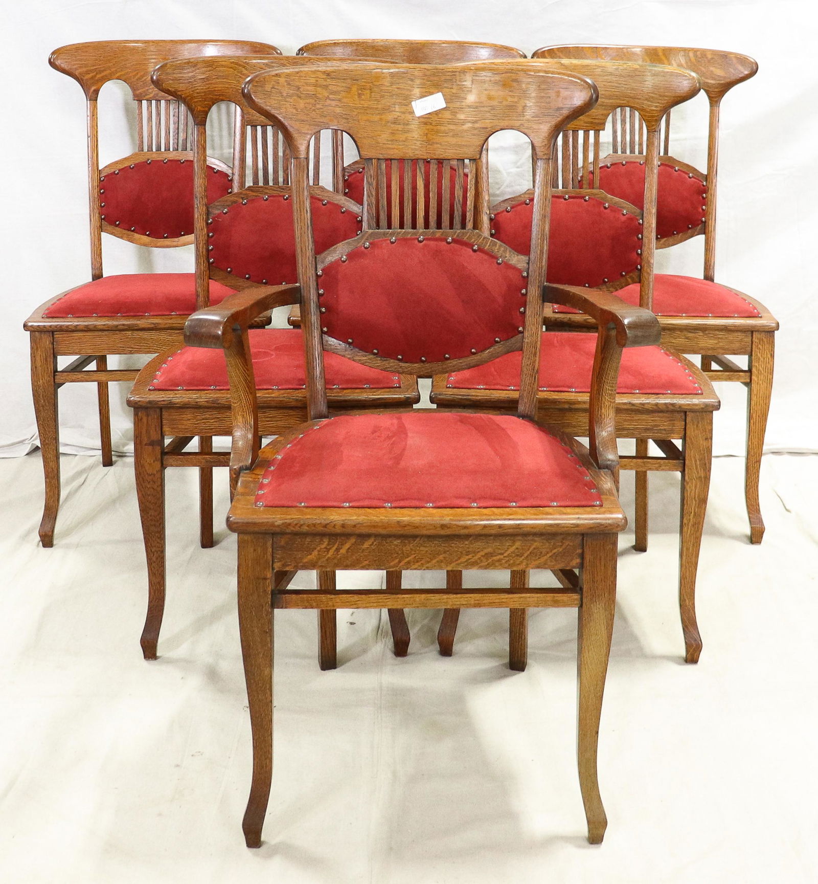 Set of 6 Oak Dining Chairs (1 of 4)