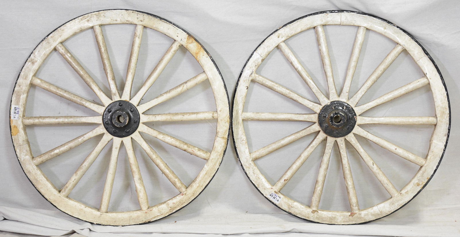 2 Painted Vintage Wagon Wheels (1 of 2)