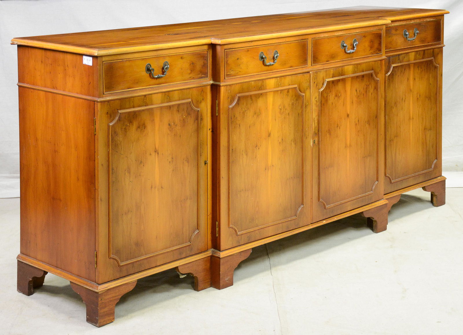 British Walnut 4 Drawer 4 Door Sideboard / Server (1 of 6)