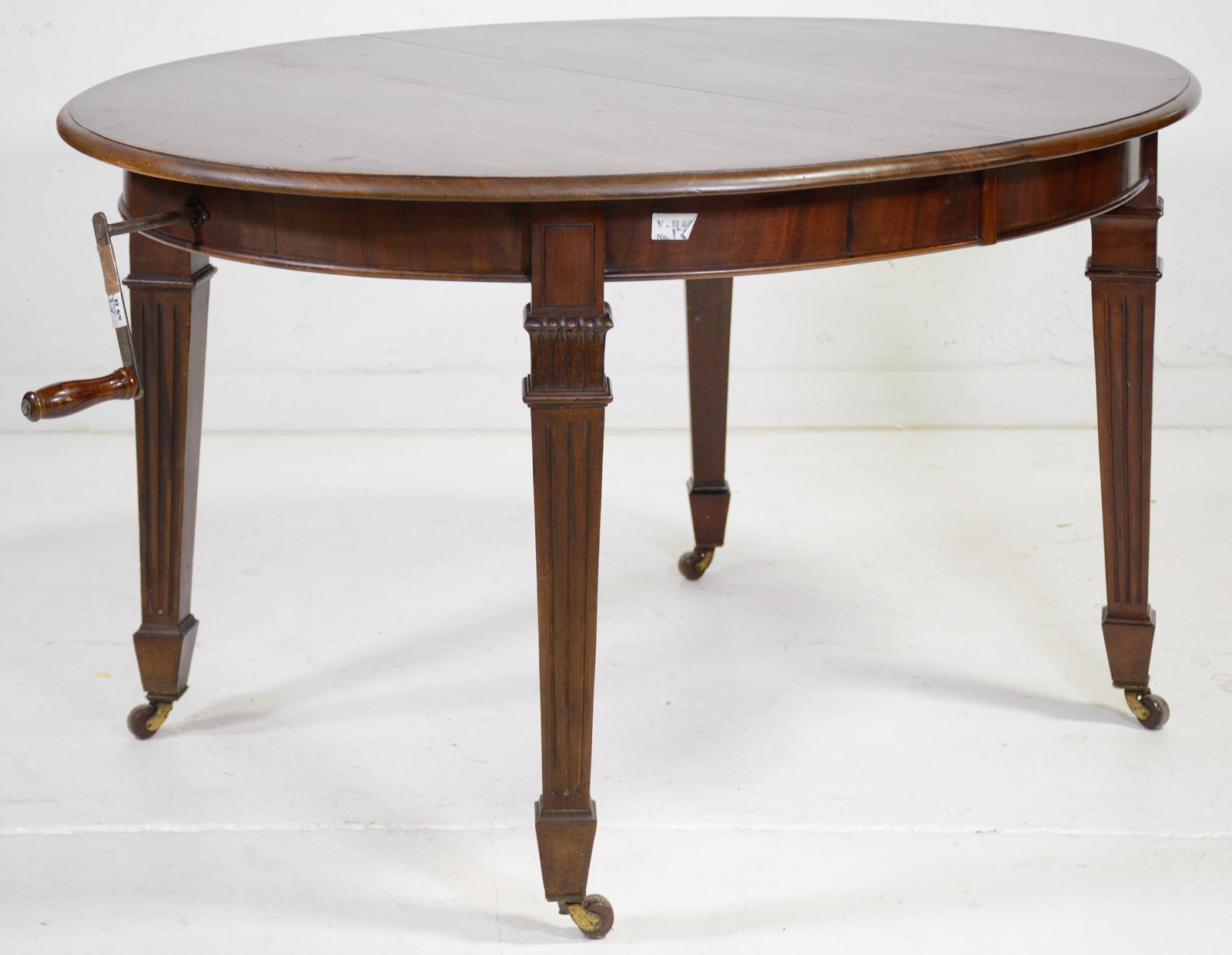 Edwardian Mahogany Crank Table with Leaf (1 of 3)