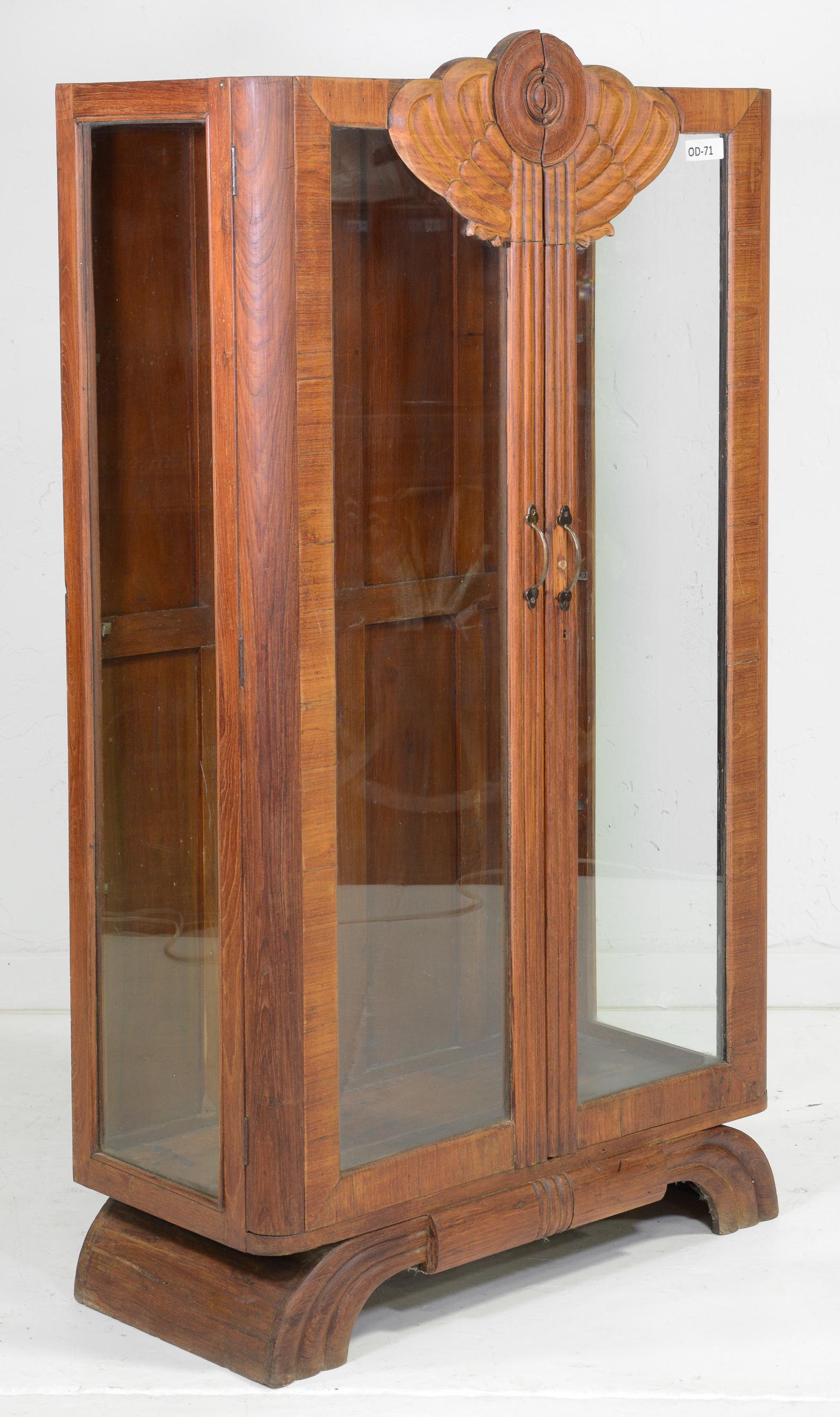 Oak Double Door Display Case / Cabinet (1 of 3)