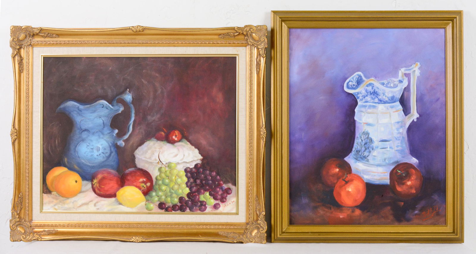 2 Gold Framed Oil On Canvas Still Life's - Fruit (1 of 3)