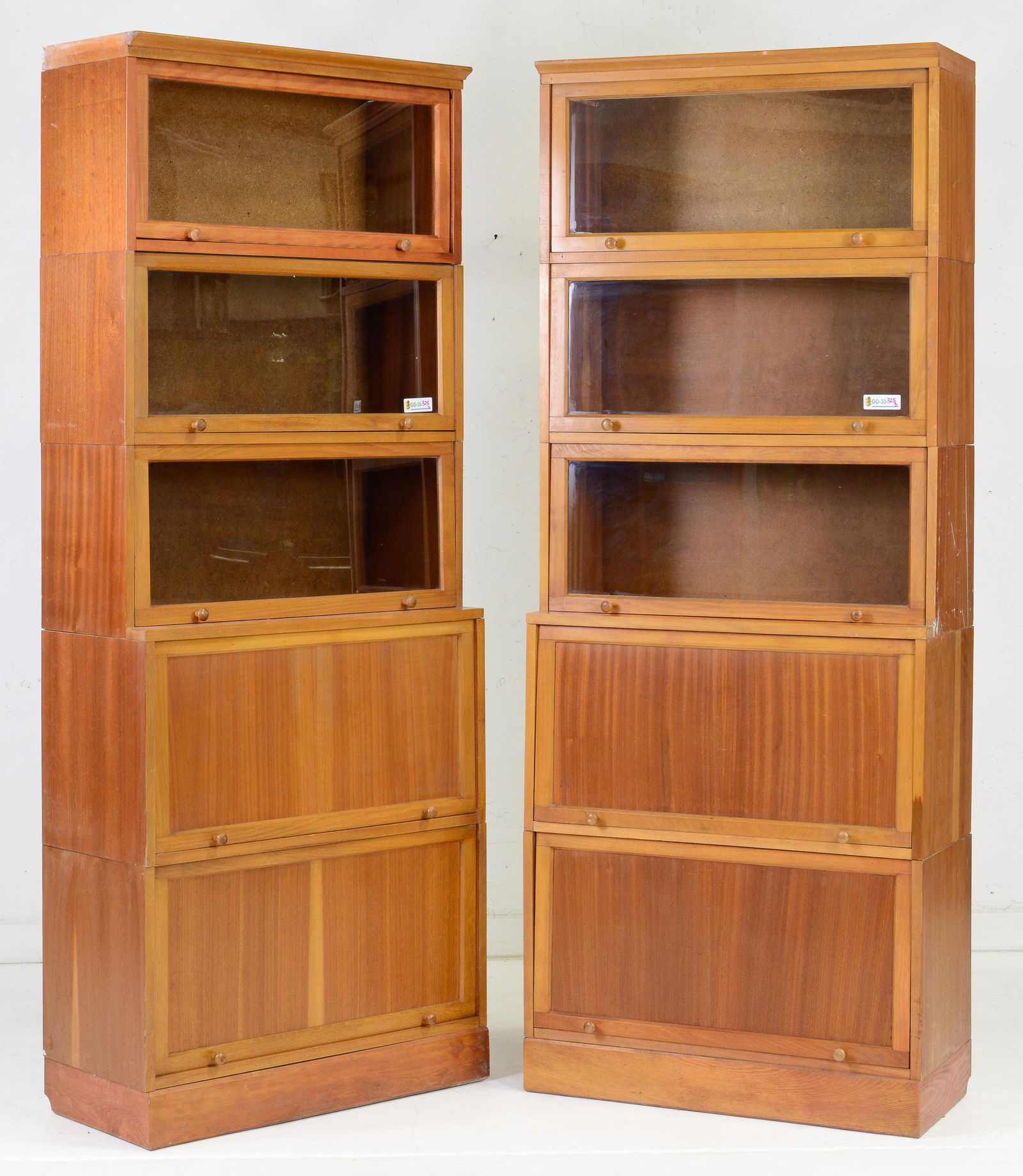 Pair of 5 Stack Mid Century Modern Lawyers Bookcases (1 of 4)